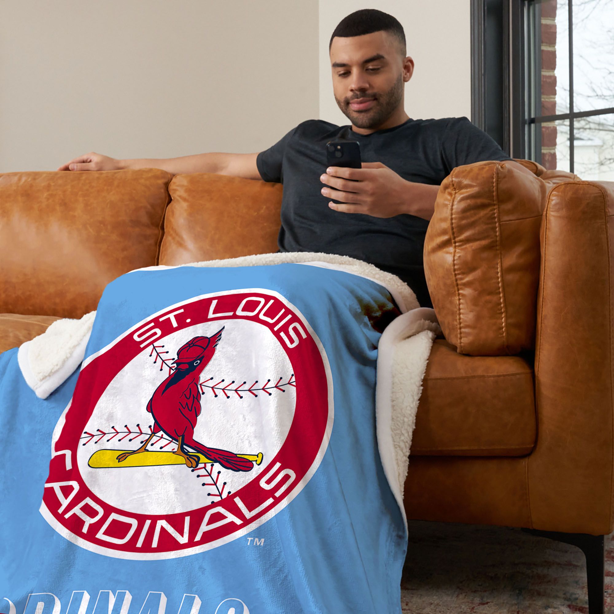 Northwest St. Louis Cardinals City Connect Throwback Shrpa Throw product image