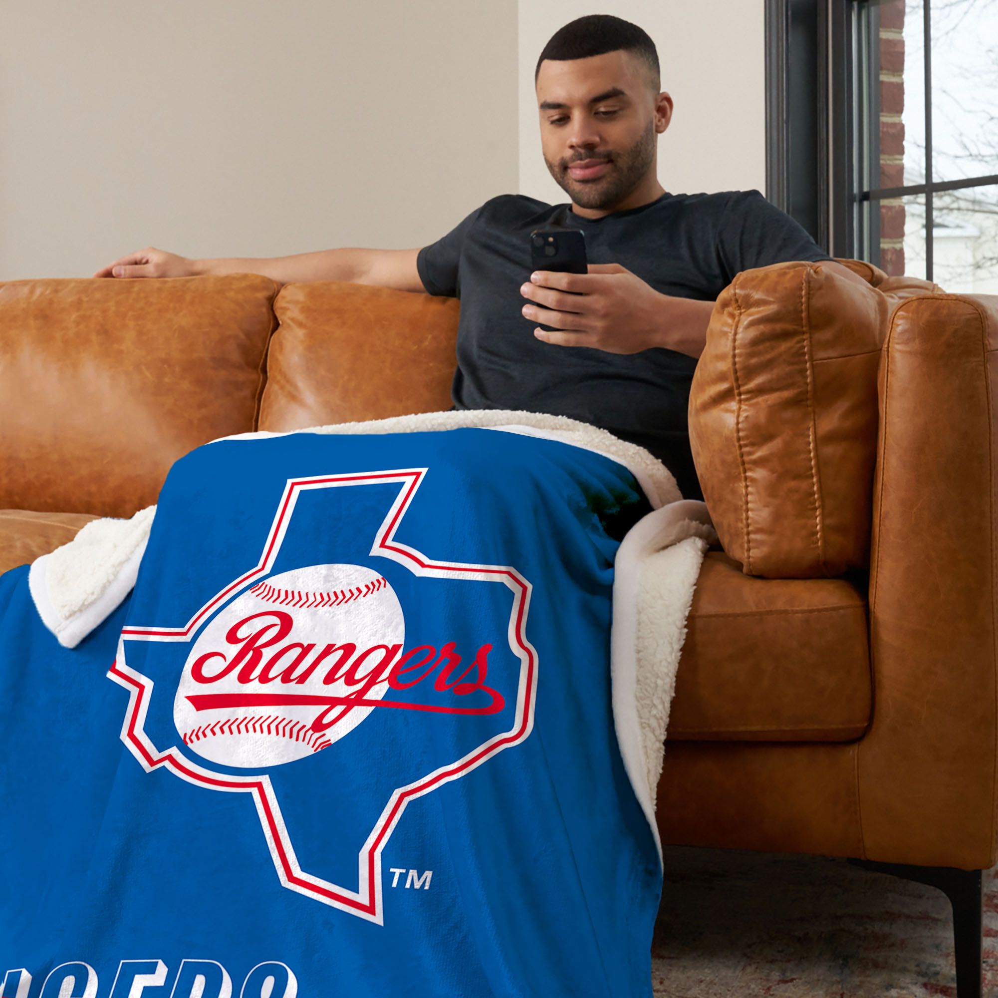 Northwest Texas Rangers City Connect Throwback Shrpa Throw product image