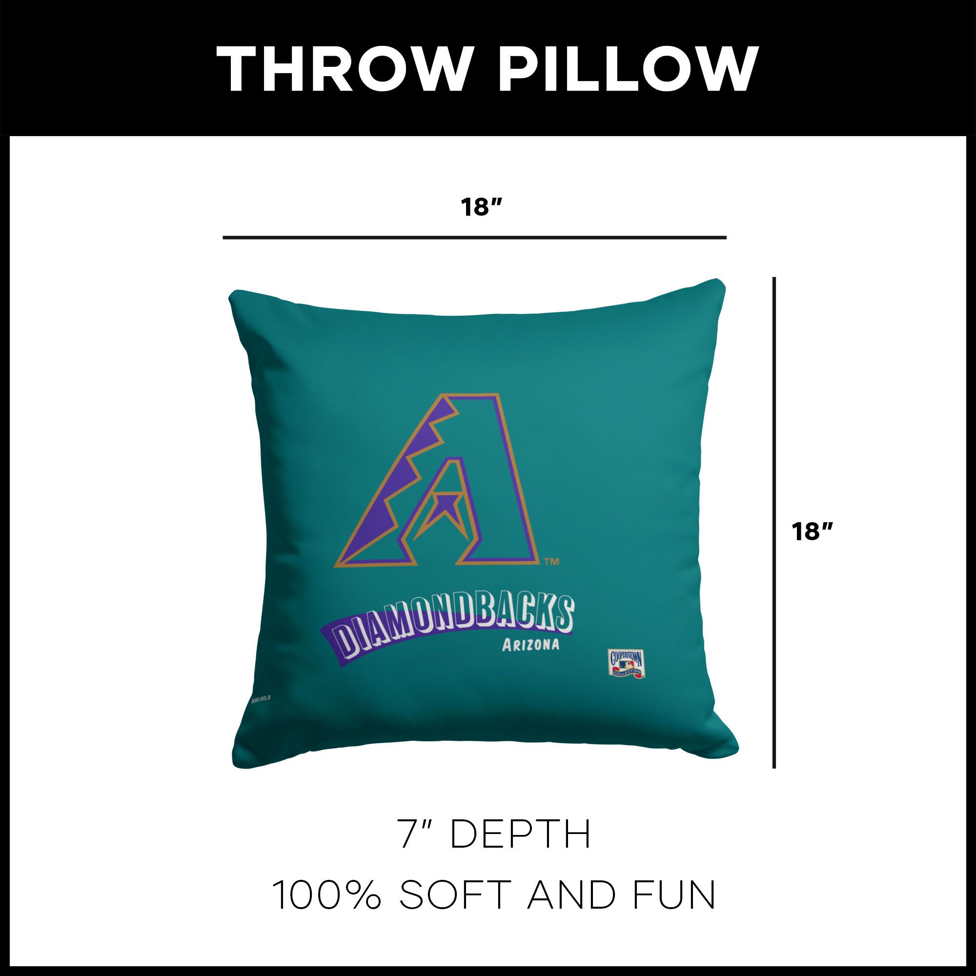 Northwest Arizona Diamondbacks City Connect Throwback Throw Pillow product image