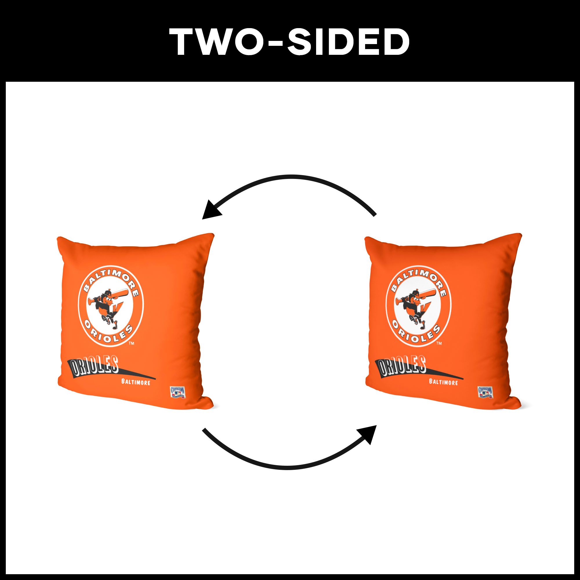 Northwest Baltimore Orioles City Connect Throwback Throw Pillow product image