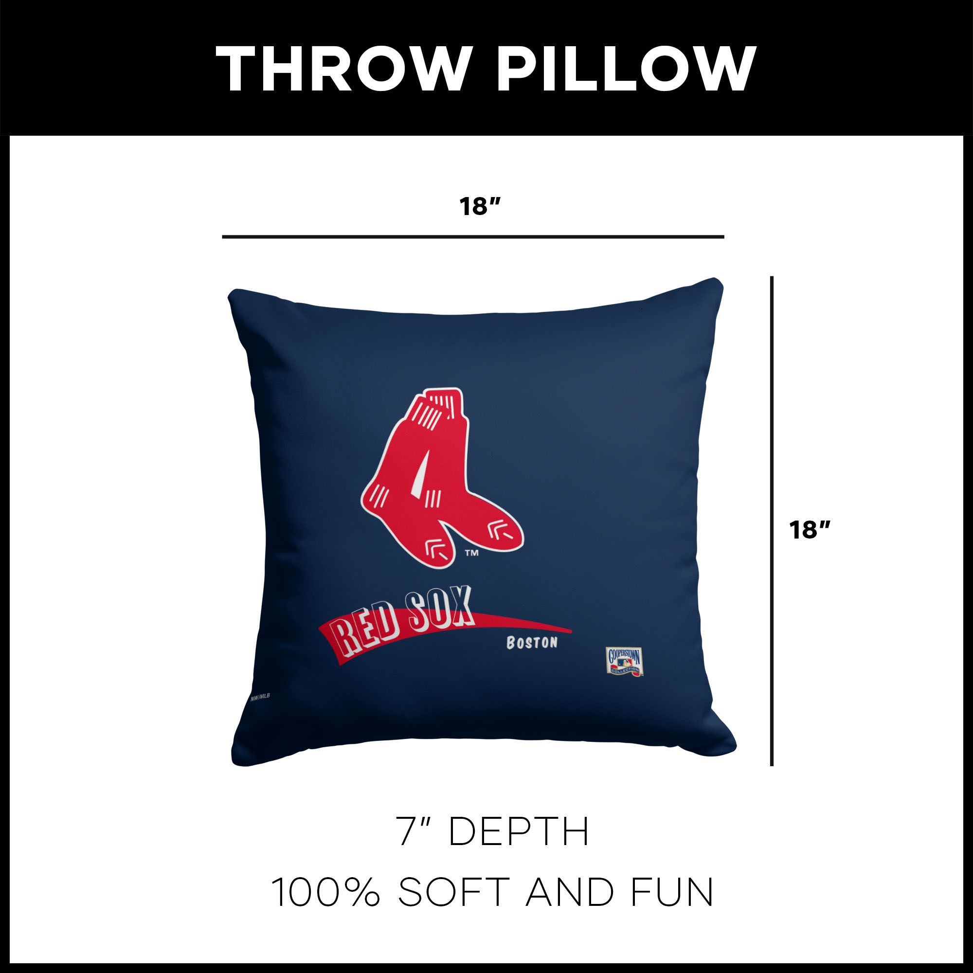 Northwest Boston Red Sox City Connect Throwback Throw Pillow product image