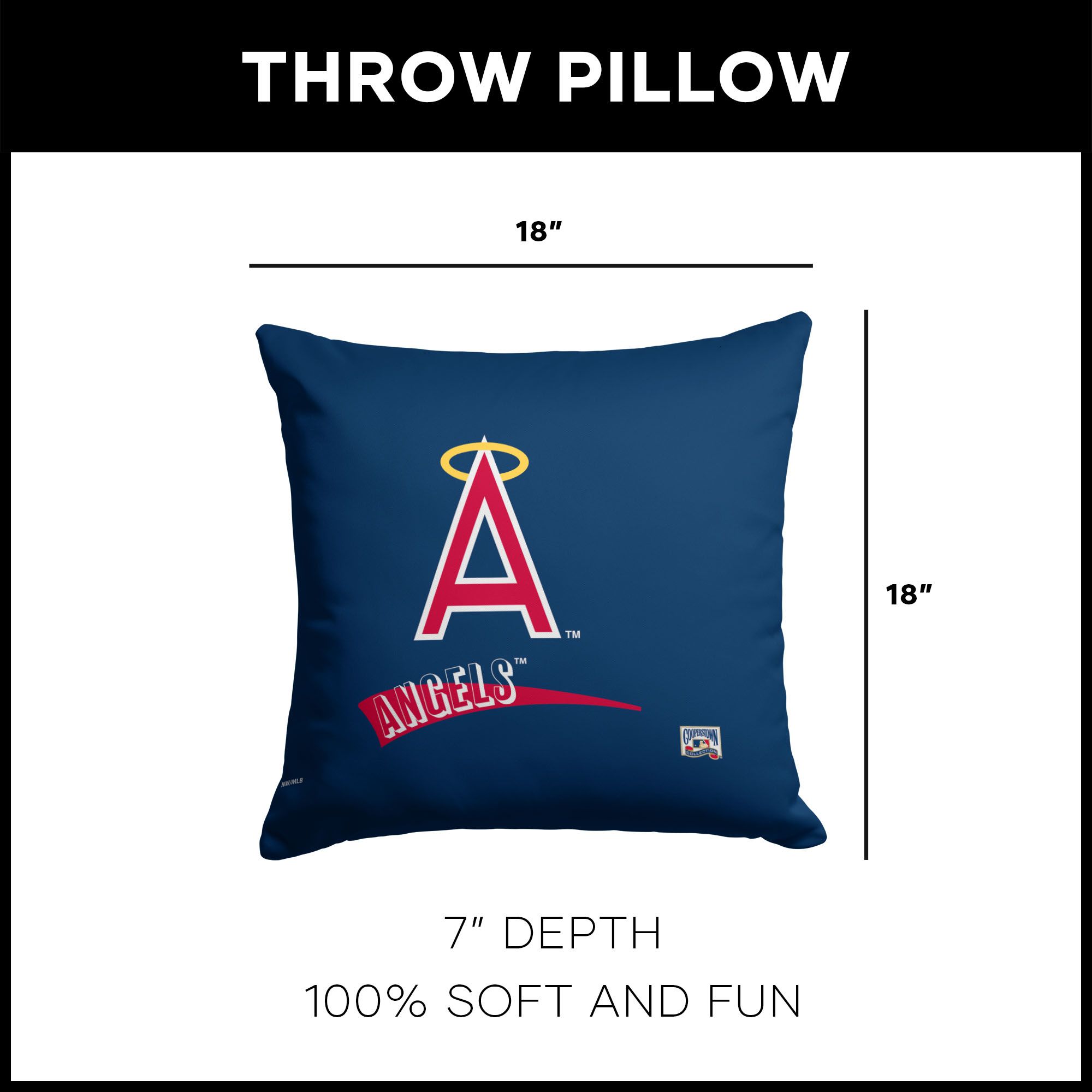 Northwest Los Angeles Angels City Connect Throwback Throw Pillow product image