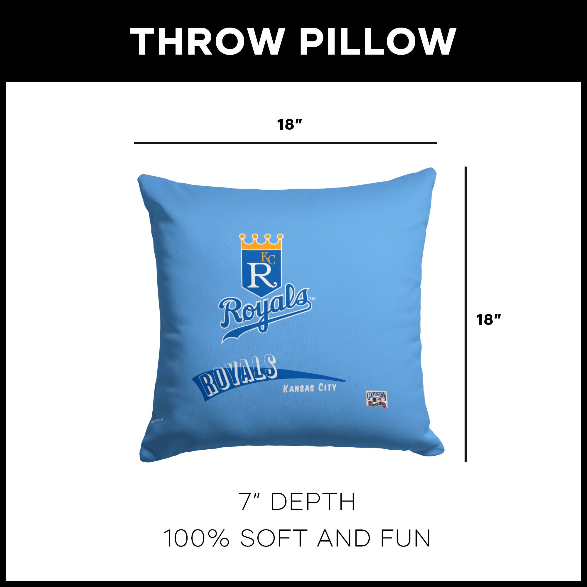 Northwest Kansas City Royals City Connect Throwback Throw Pillow product image