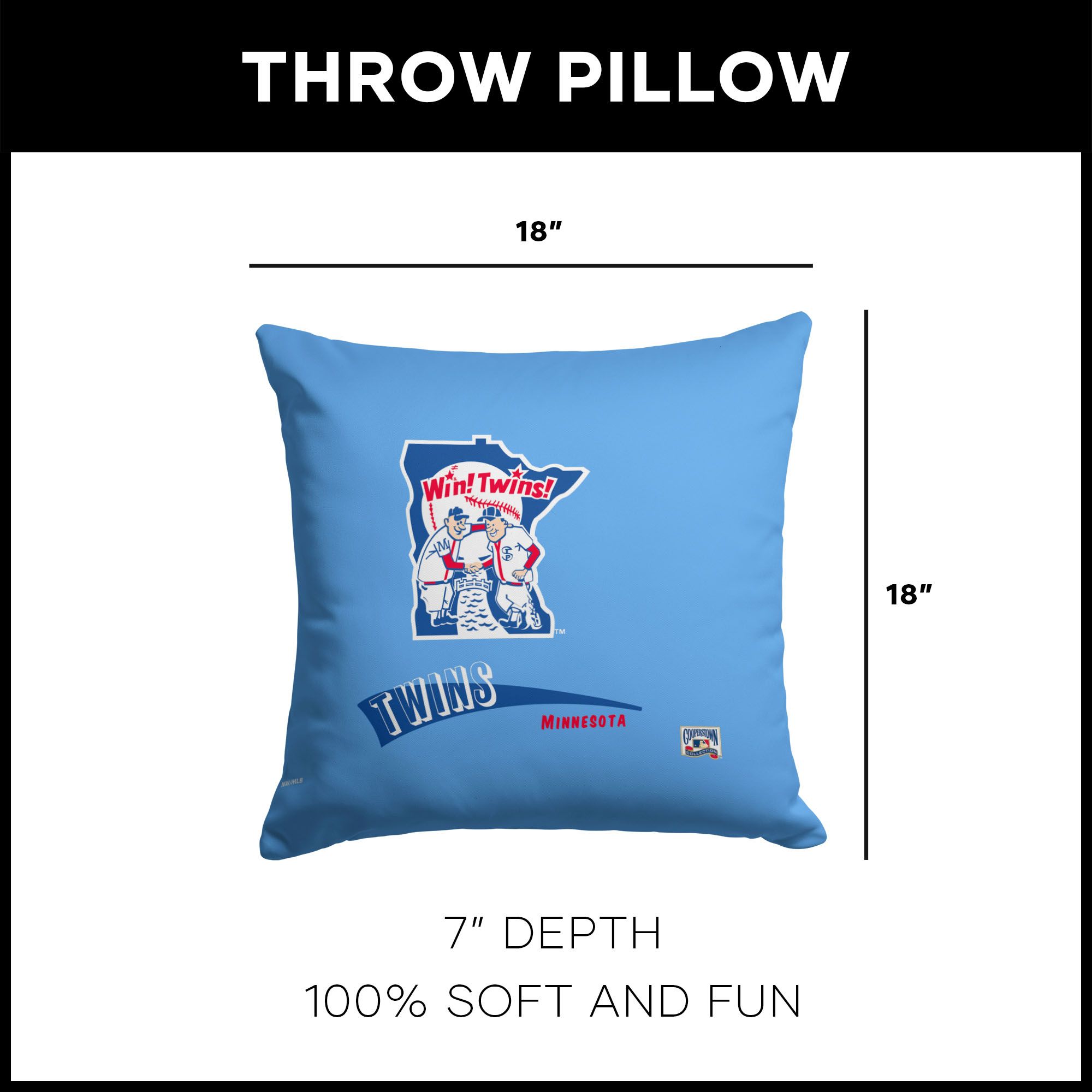 Northwest Minnesota Twins City Connect Throwback Throw Pillow product image