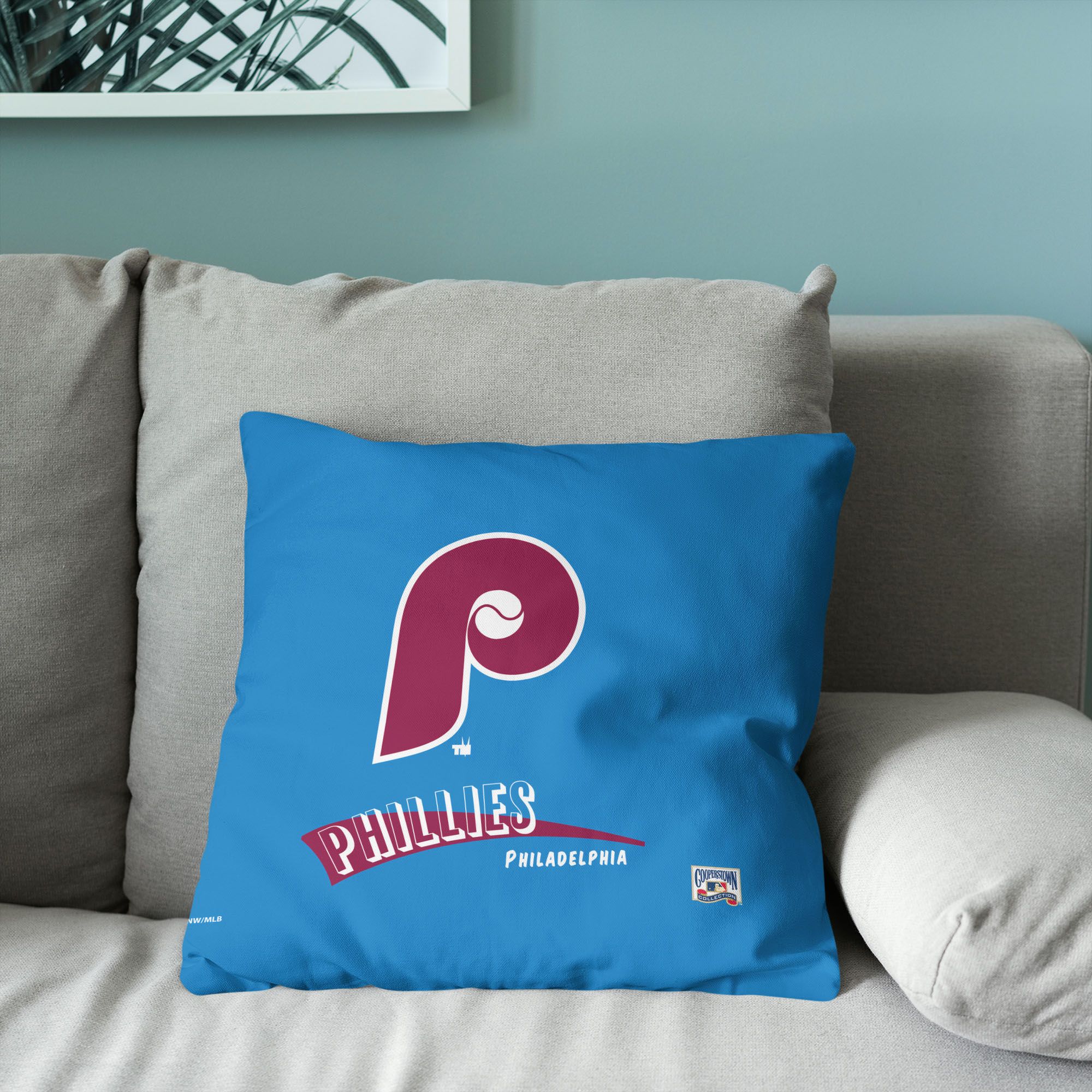 Northwest Philadelphia Phillies City Connect Throwback Throw Pillow product image