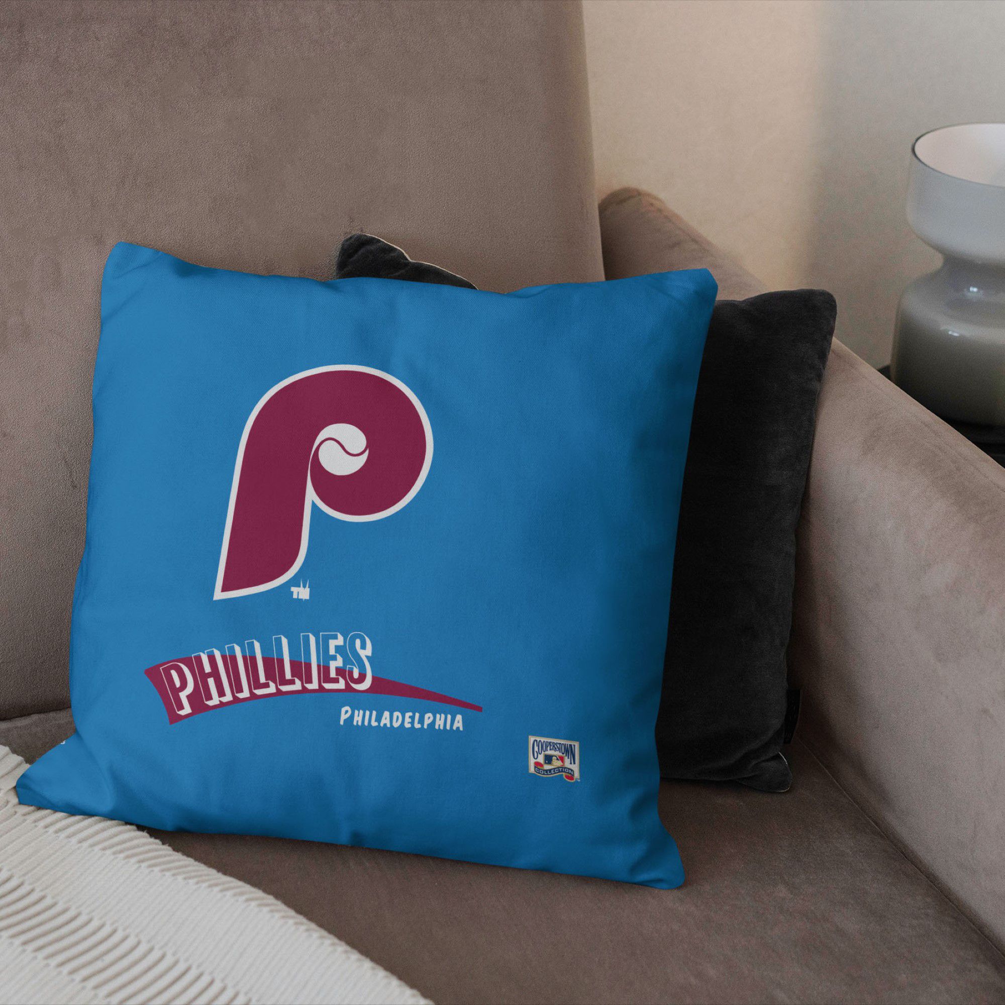 Northwest Philadelphia Phillies City Connect Throwback Throw Pillow product image
