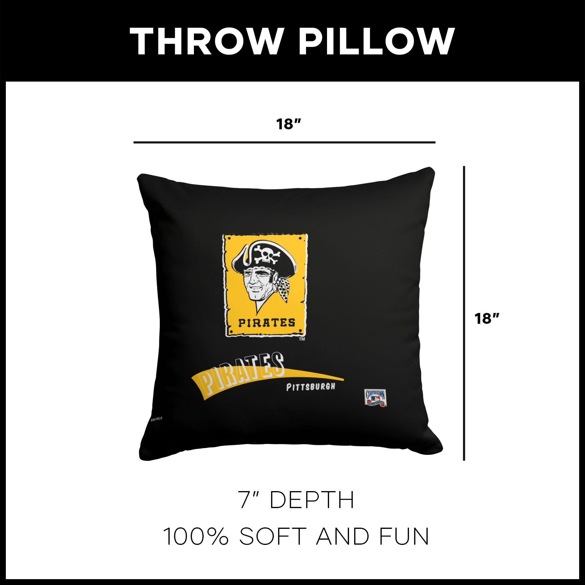 Northwest Pittsburgh Pirates City Connect Throwback Throw Pillow product image