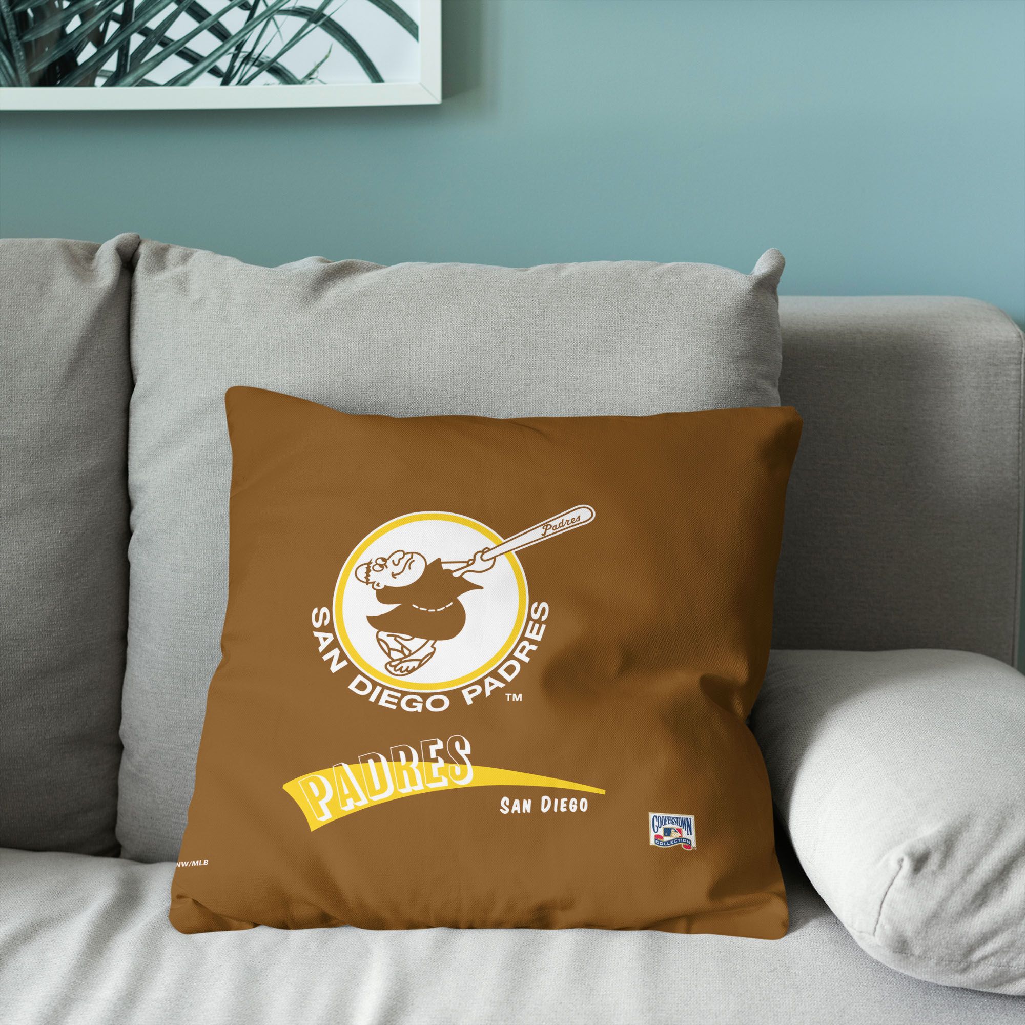 Northwest San Diego Padres City Connect Throwback Throw Pillow product image