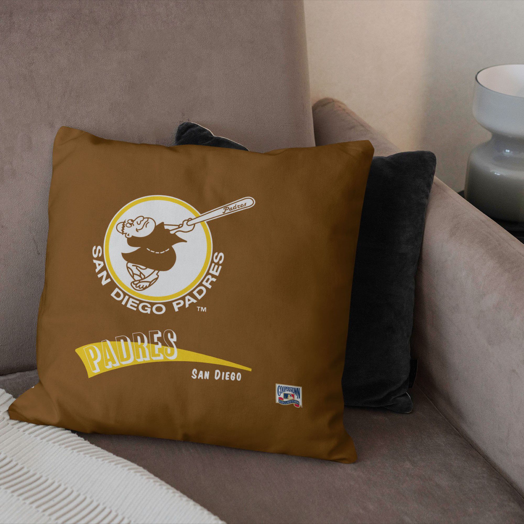 Northwest San Diego Padres City Connect Throwback Throw Pillow product image