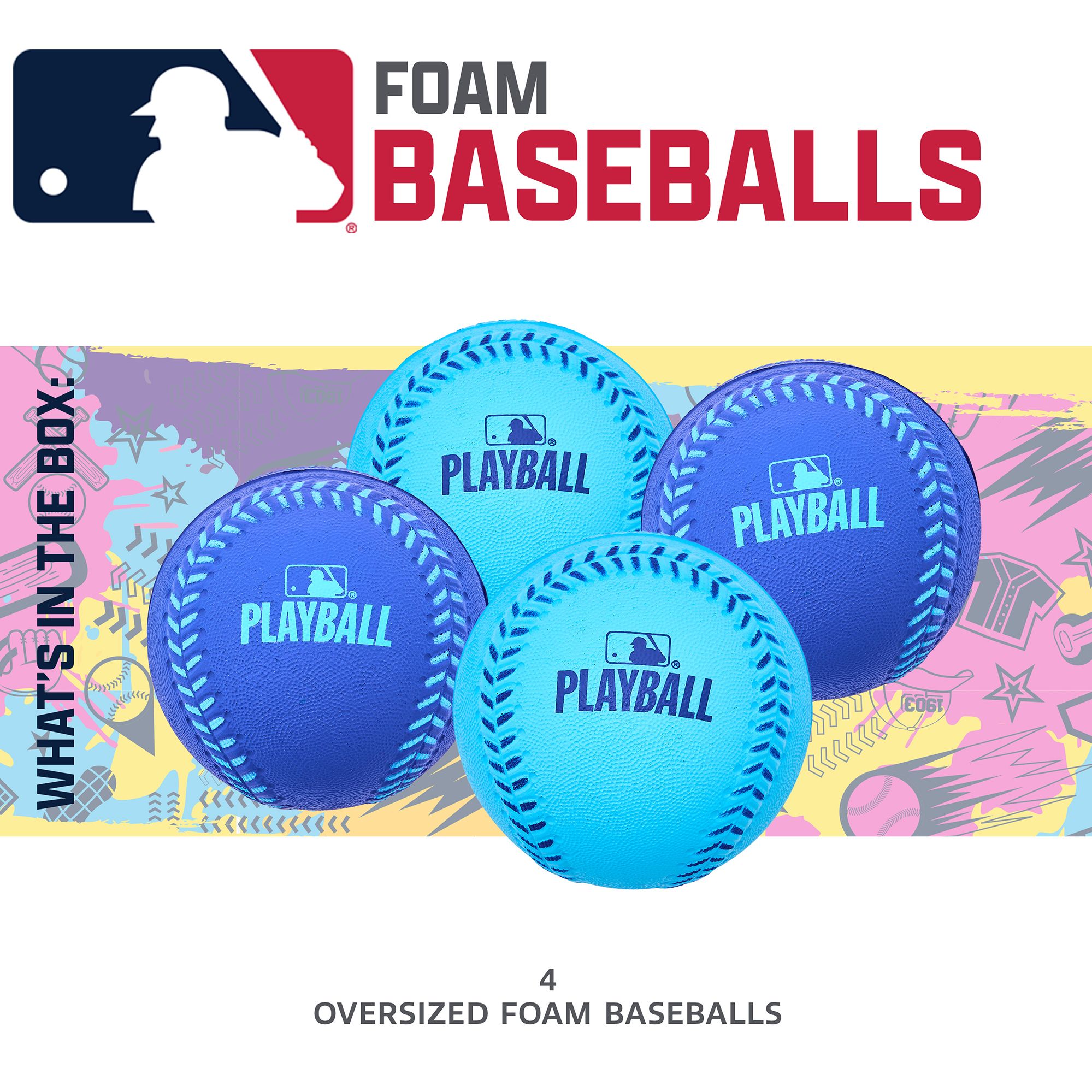 Franklin MLB Oversized Foam Baseballs - 4 Pack product image