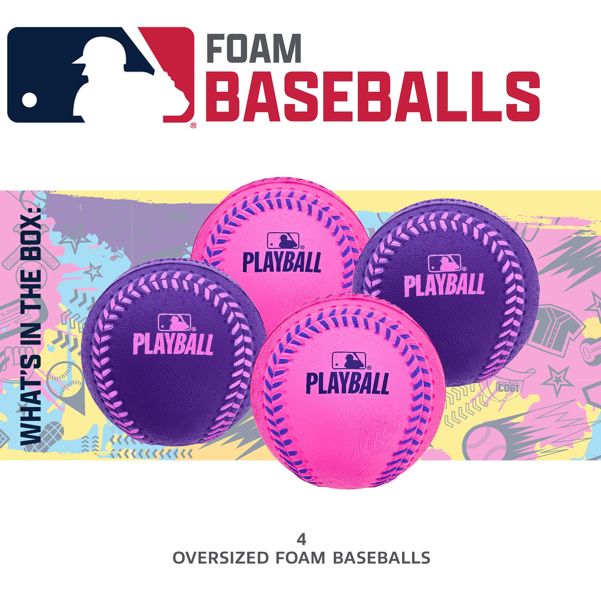 Franklin MLB Oversized Foam Baseballs - 4 Pack product image