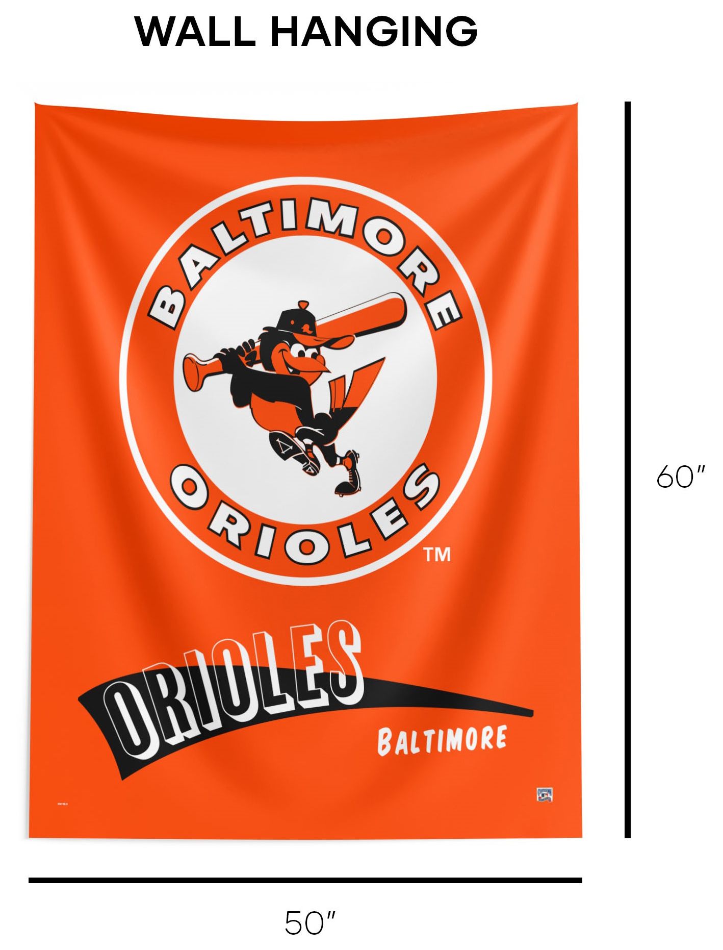 Northwest Baltimore Orioles City Connect Throwback Wall Hang product image