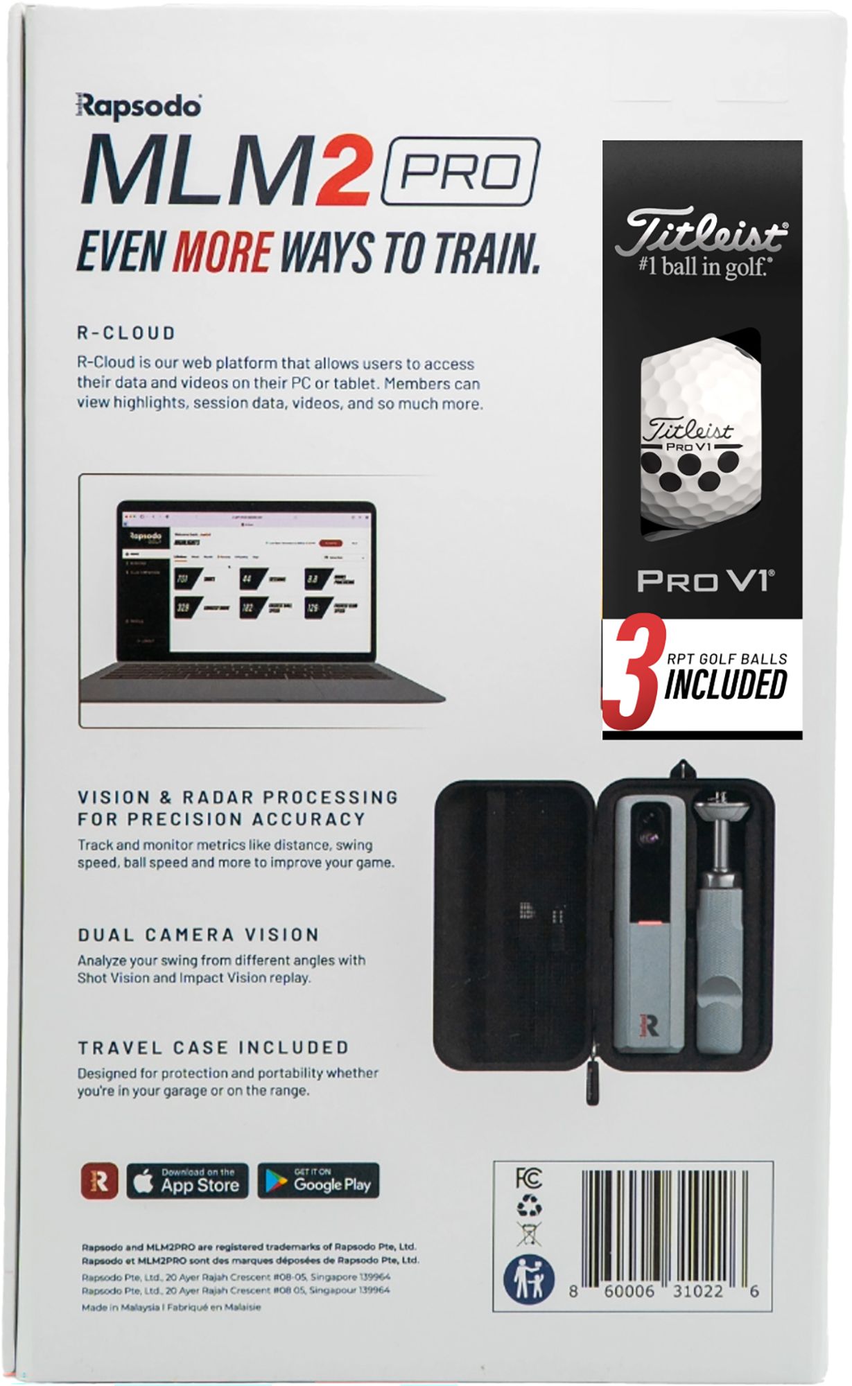 Rapsodo x Titleist MLM2PRO Mobile Launch Monitor & Golf Simulator product image