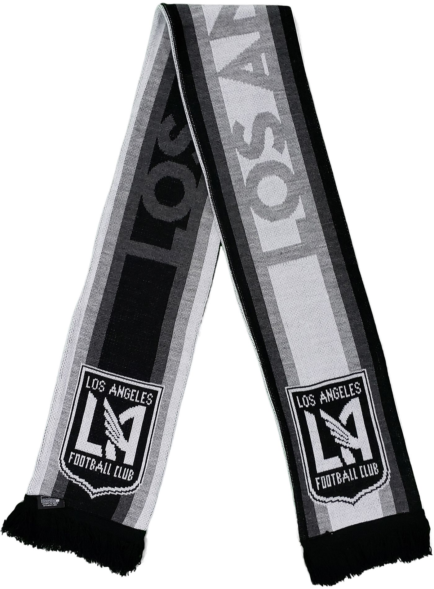 Ruffneck Scarves LAFC Black and White Tonal Jacquard Knit Scarf product image