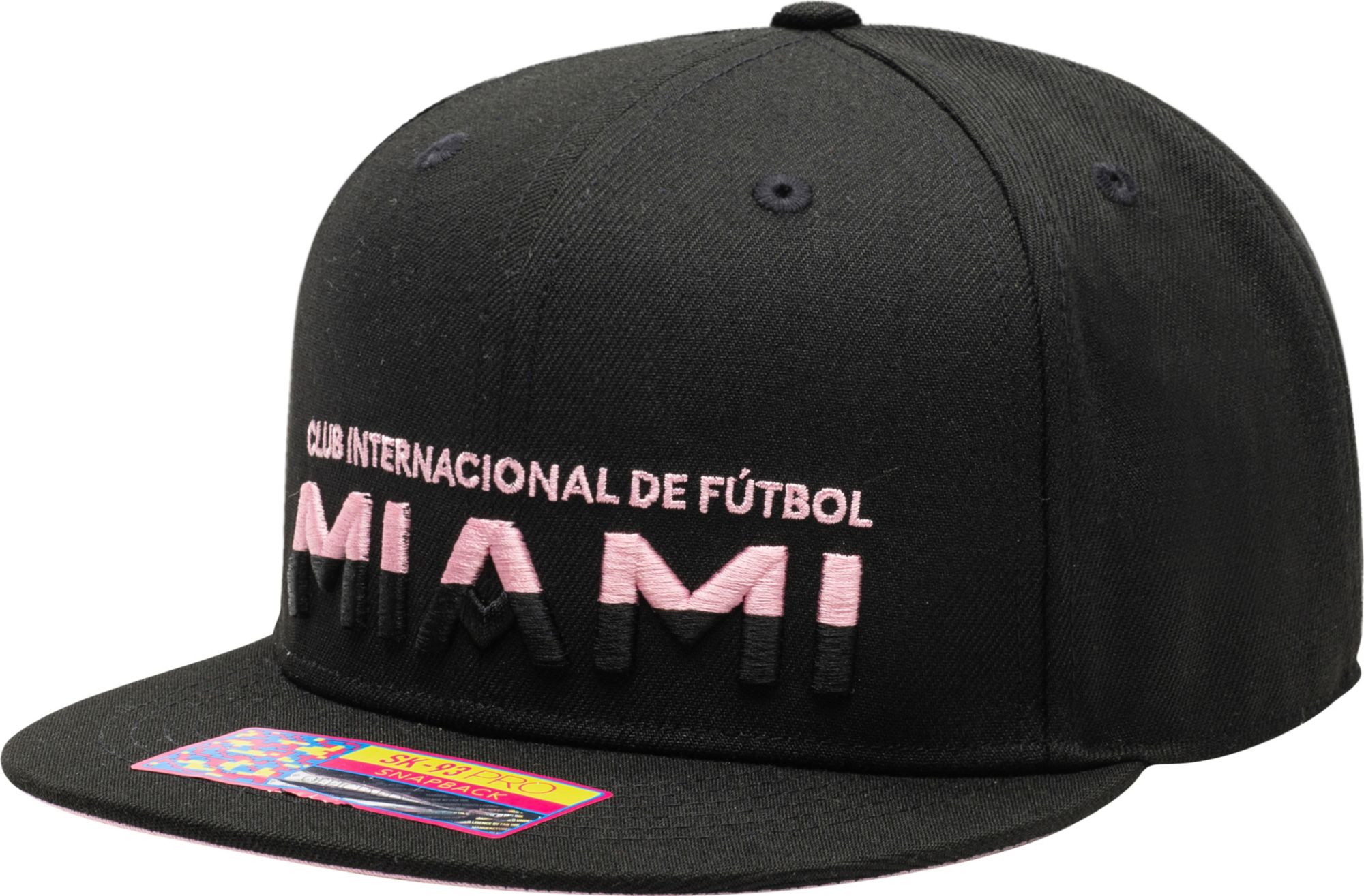 Fan Ink Adult Inter Miami CF Loyalty Black Snapback Adjustable Hat product image
