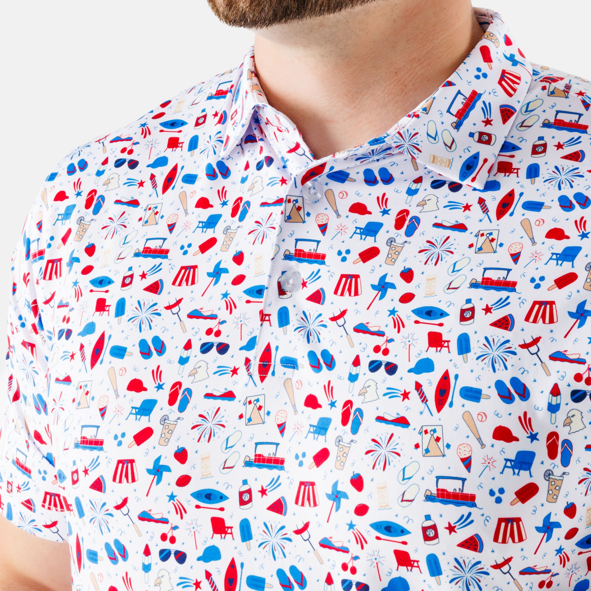Waggle Men's Americana Golf Polo product image