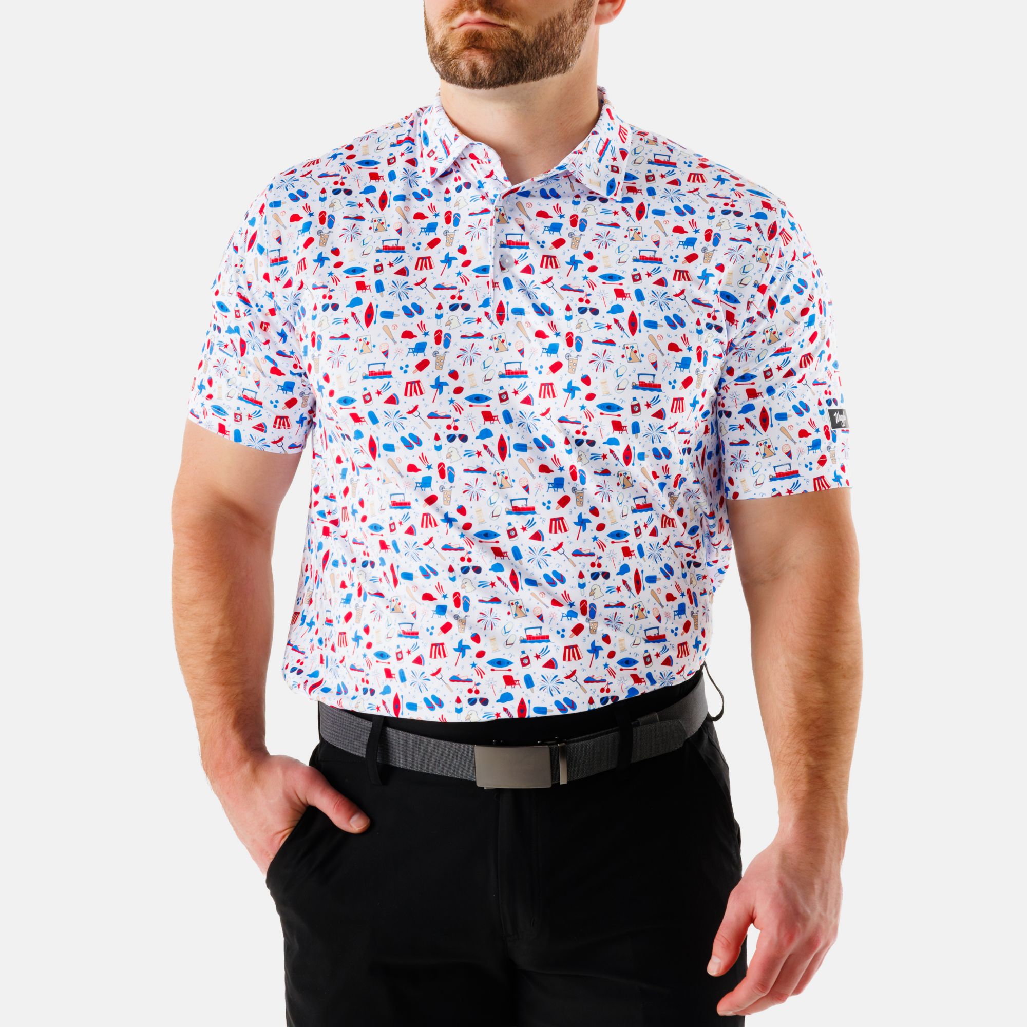 Waggle Men's Americana Golf Polo product image