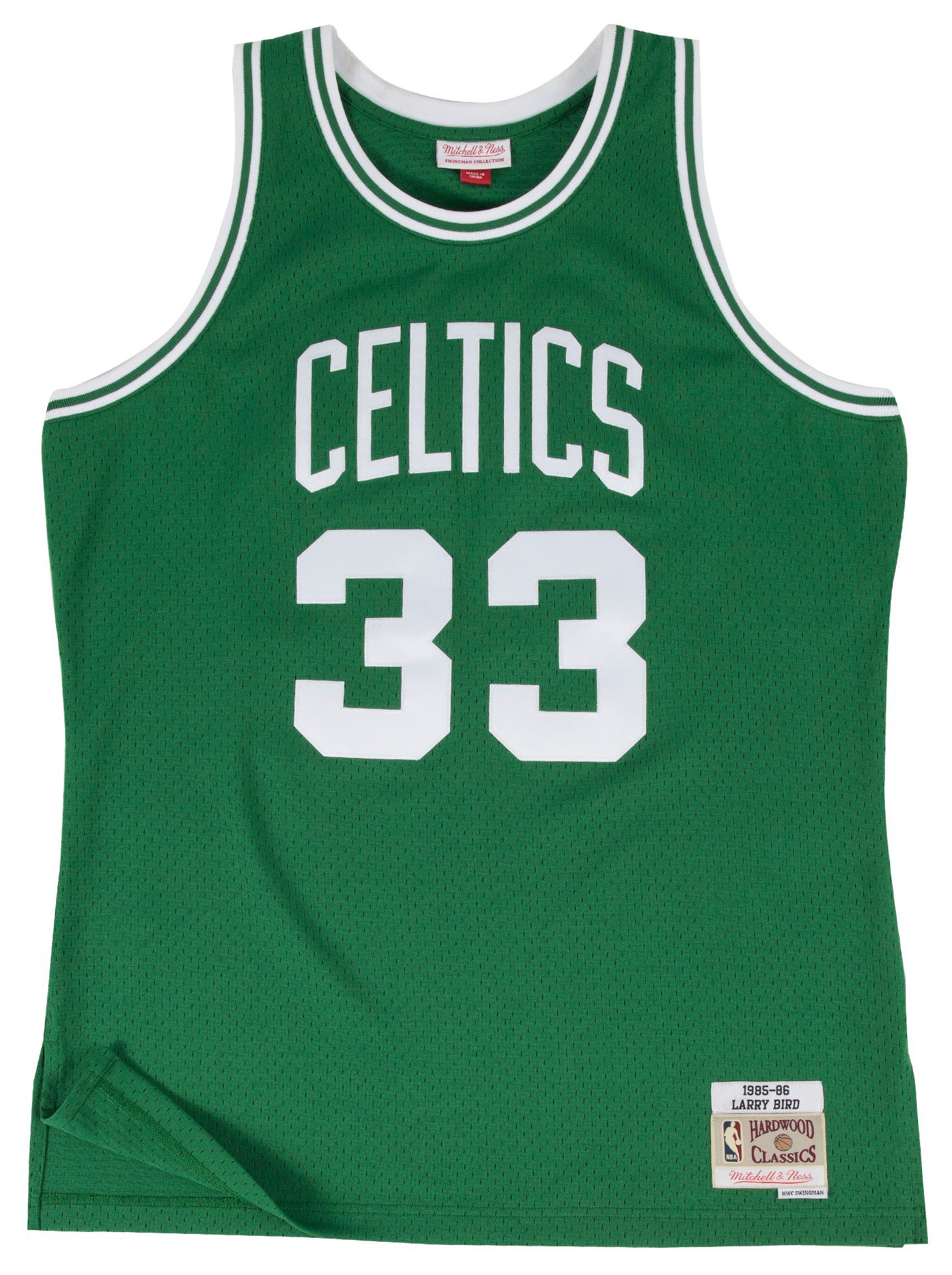 Mitchell & Ness Men's Boston Celtics Green Larry Bird #33 Hardwood Classic Jersey product image