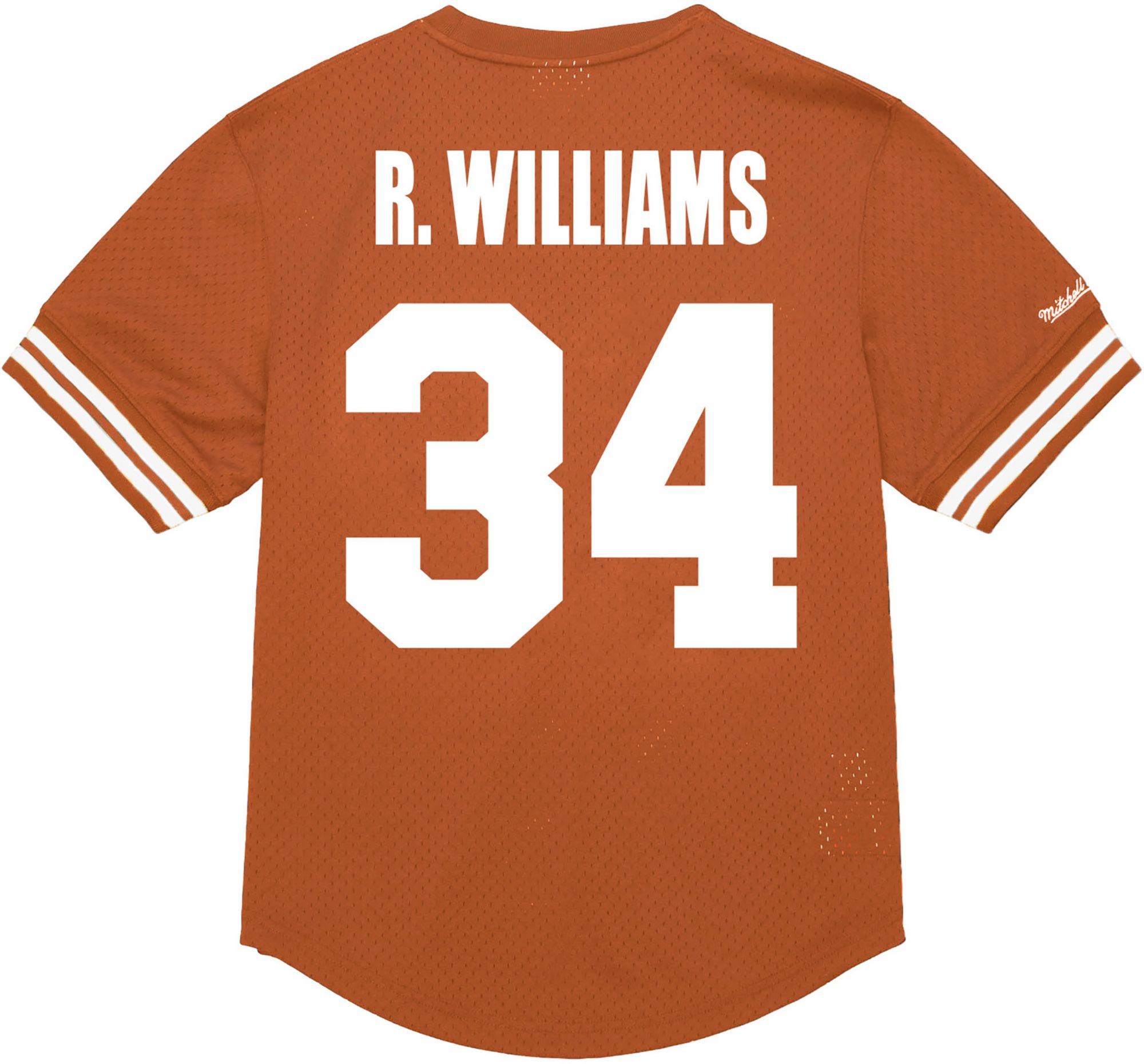 Mitchell & Ness Men's Texas Longhorns #34 Burnt Orange Big and Tall Ricky Williams Replica Throwback Football Jersey product image