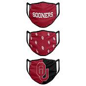 FOCO Youth Oklahoma Sooners 3-Pack Face Coverings product image