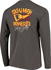 Image One Men's Minnesota Golden Gophers Grey School Phrase Long Sleeve T-Shirt product image