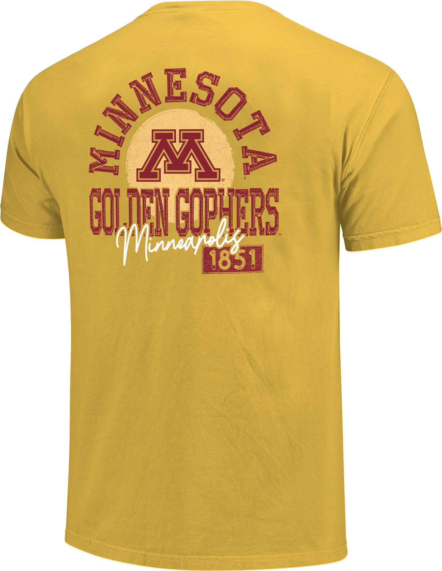 Image One Men's Minnesota Golden Gophers Gold Stitched T-Shirt product image