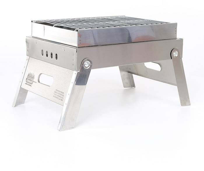 Mr. Outdoors Cookout Portable 15-in W Stainless Steel Charcoal Grill in the  Charcoal Grills department at