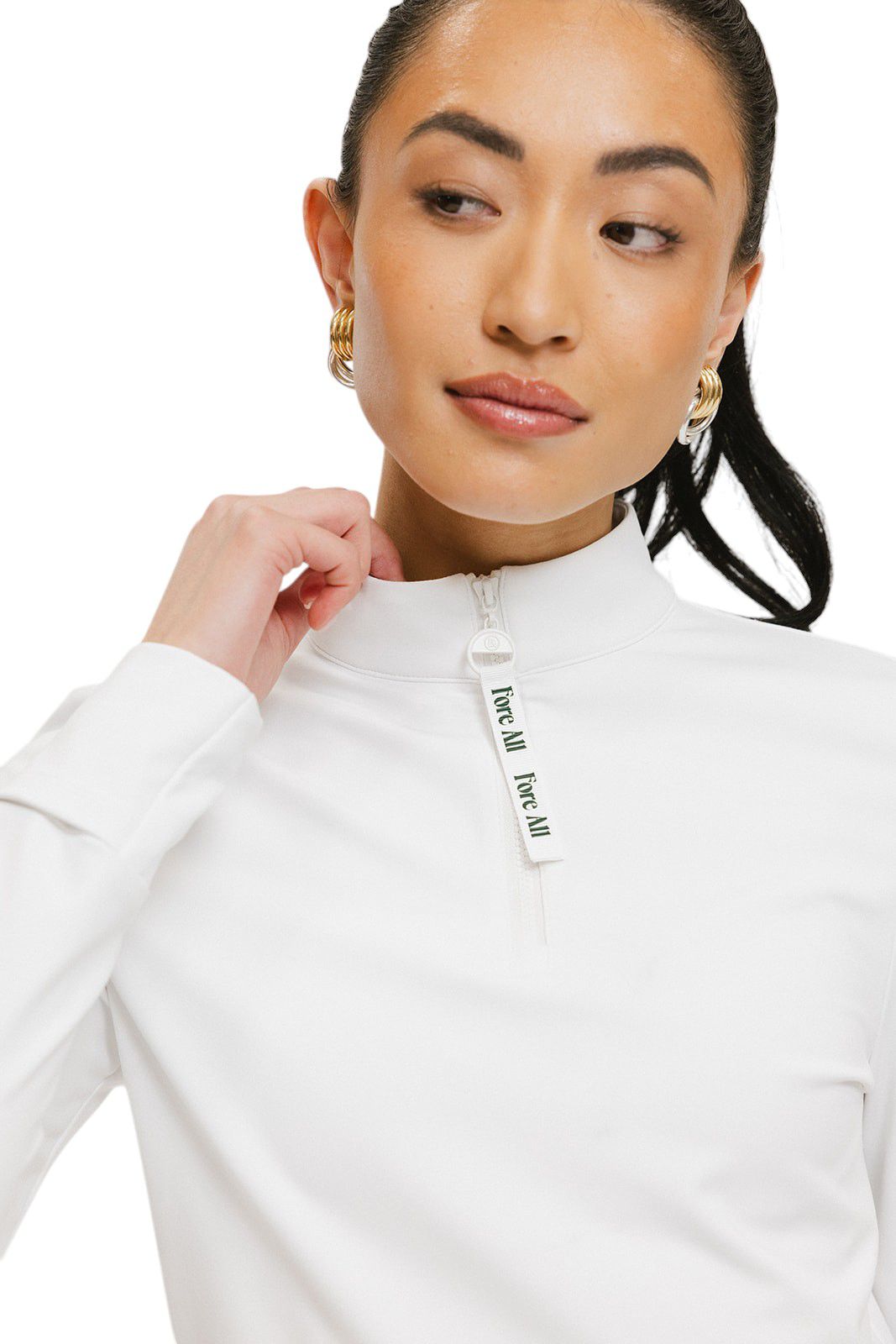 Fore All Women's Bea Base Mock 1/4 Zip Golf Shirt product image