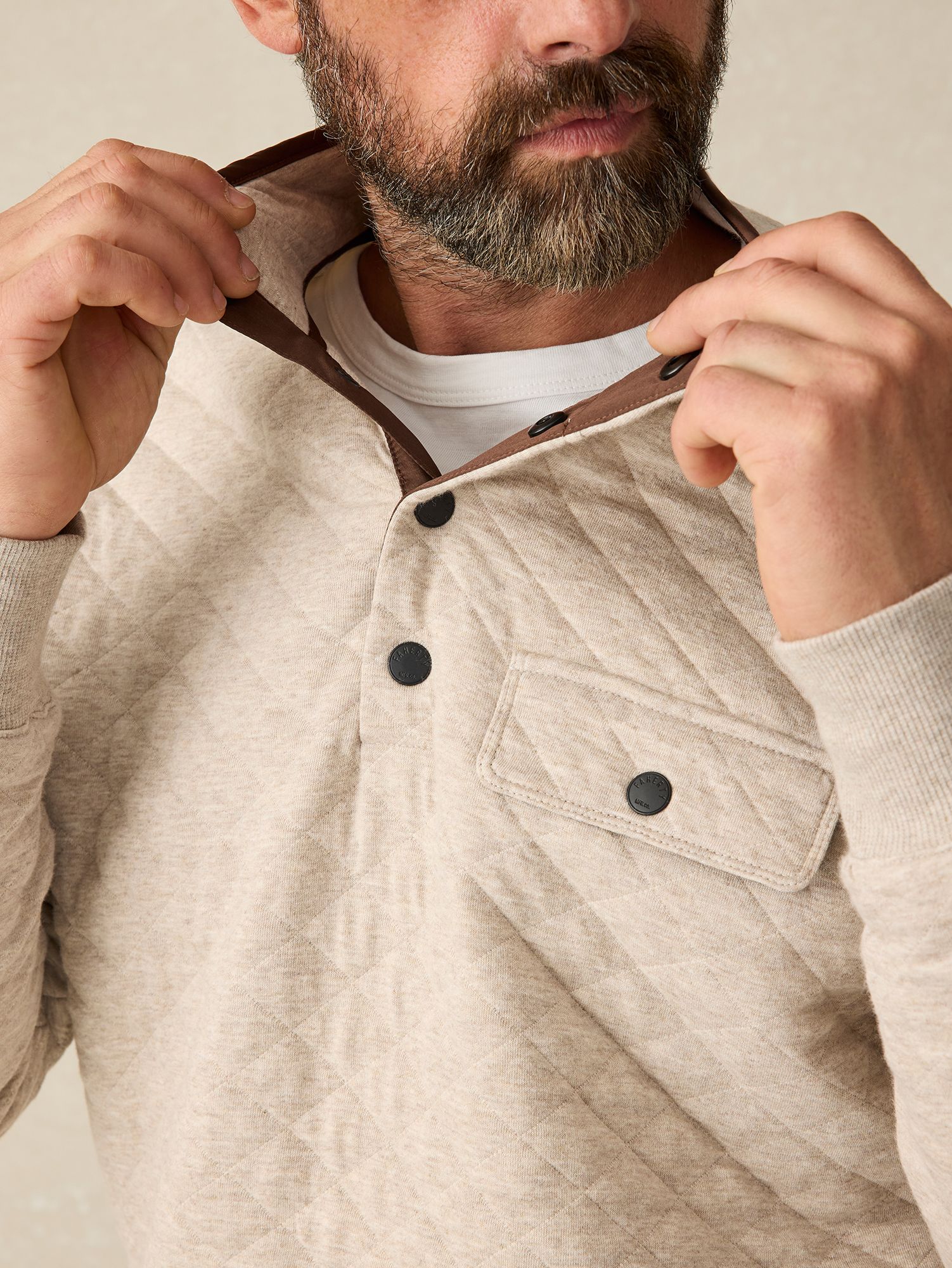 Faherty Men's Epic Quilted Fleece Pullover product image