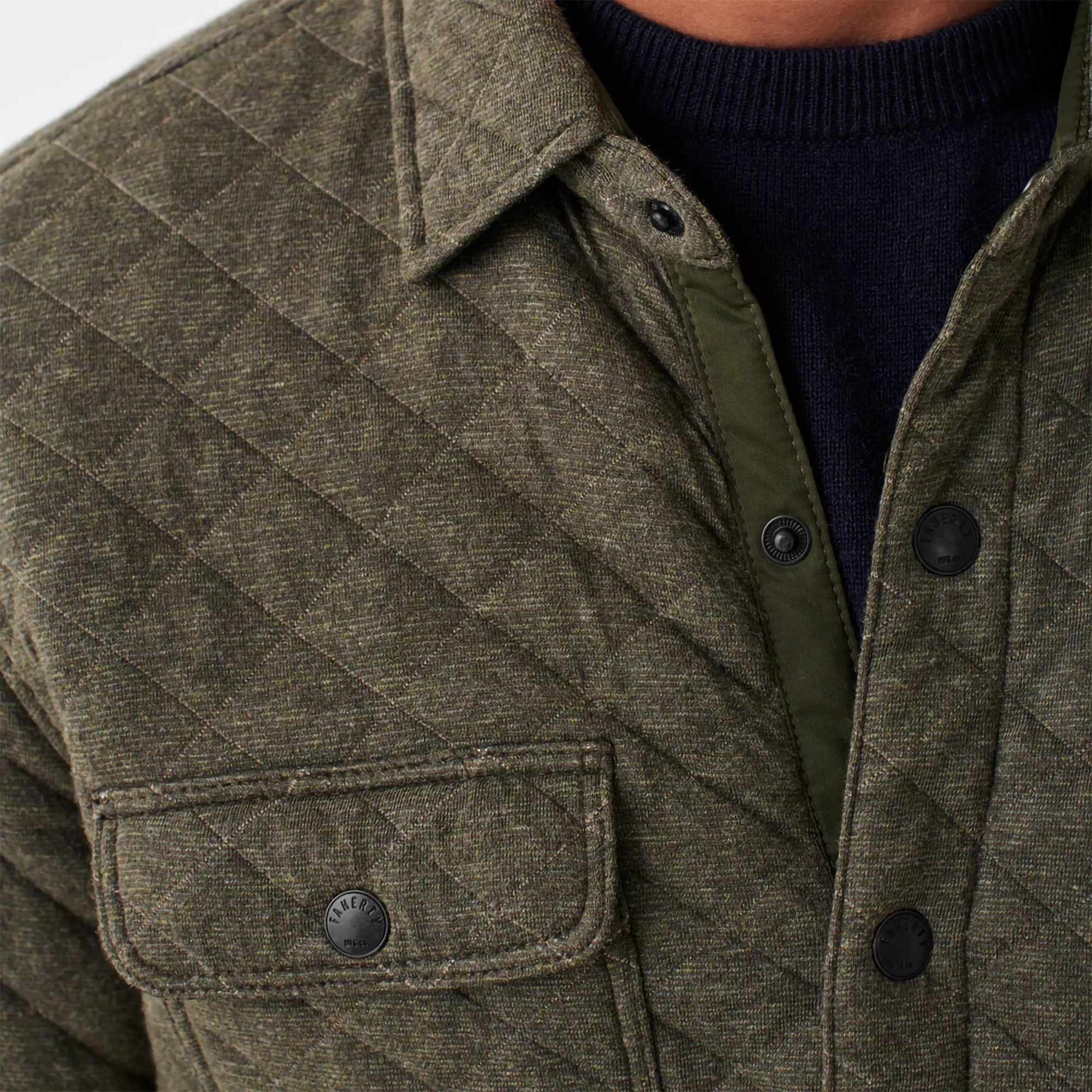 Quilted single-breasted cotton jacket