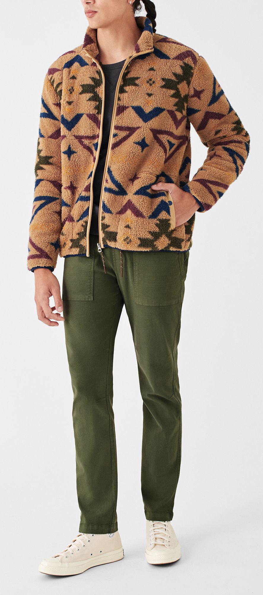Faherty Men's Doug Good Feather High Pile Full Zip Jacket product image