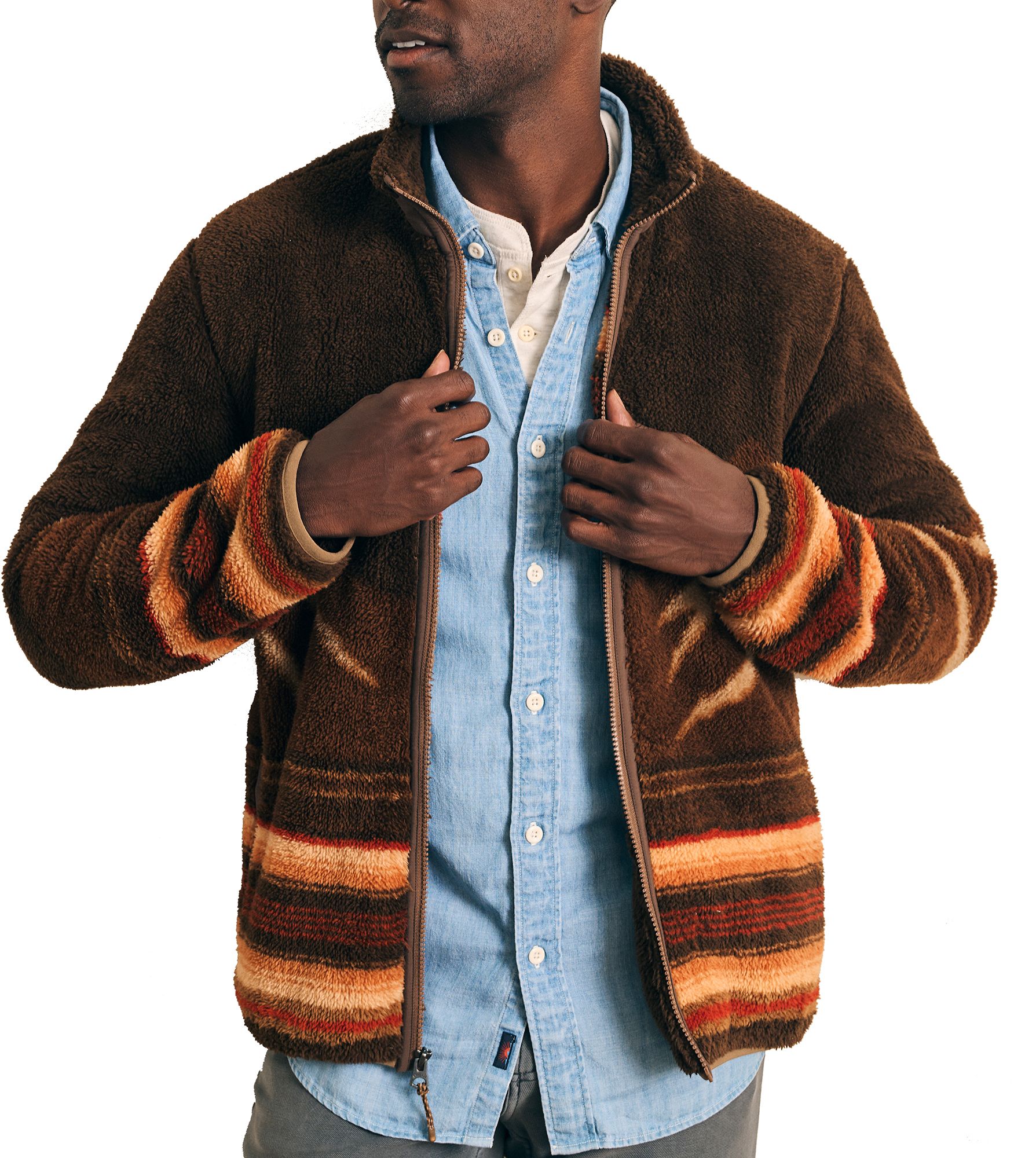 Faherty Men's Scenic Hi Pile Fleece Full Zip Jacket product image