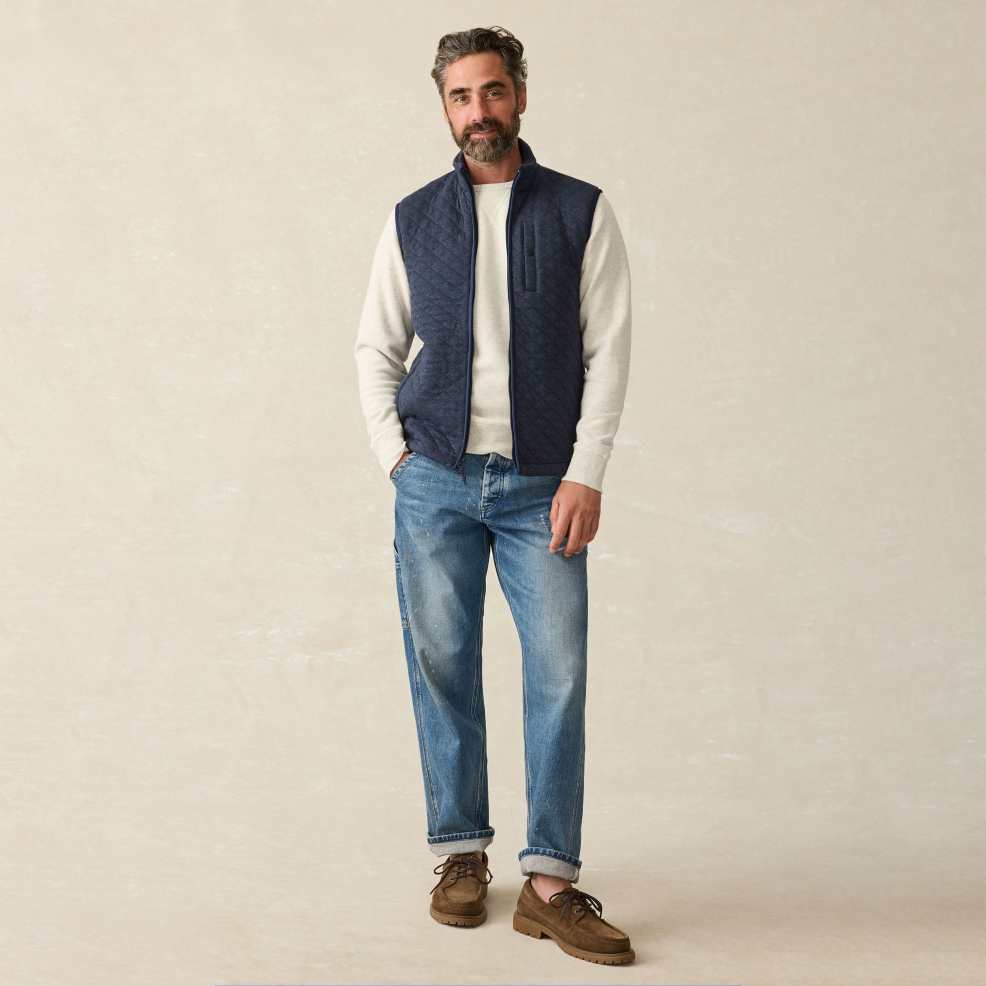 Faherty Men's Epic Quilted Fleece Vest product image