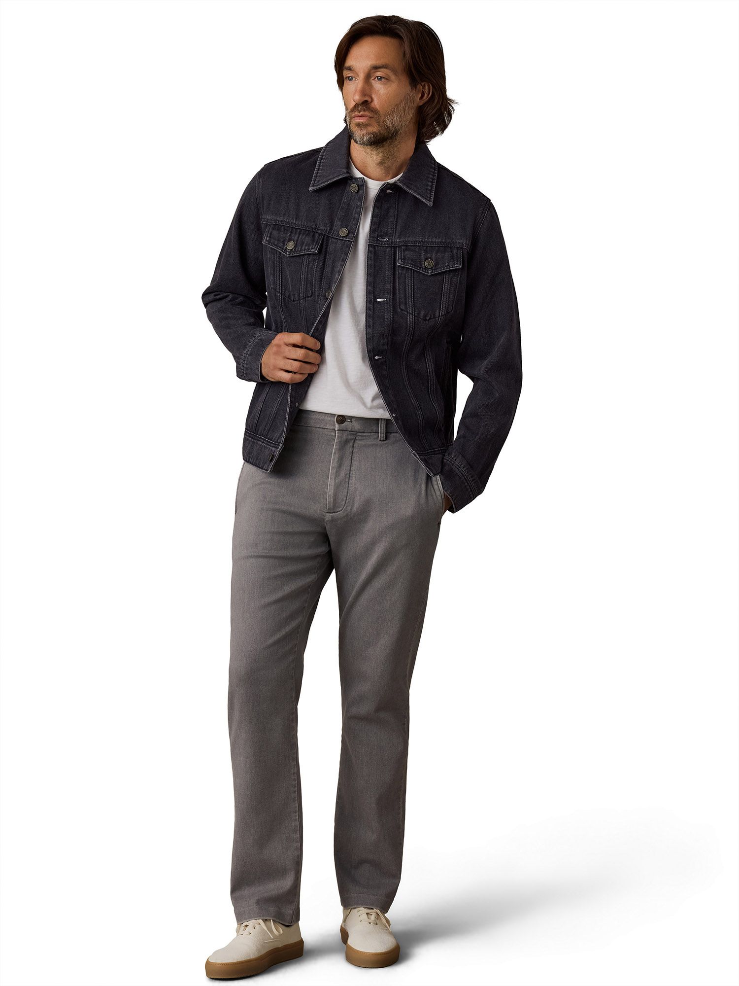 Faherty Men's High Ridge Twill Trucker Jacket product image