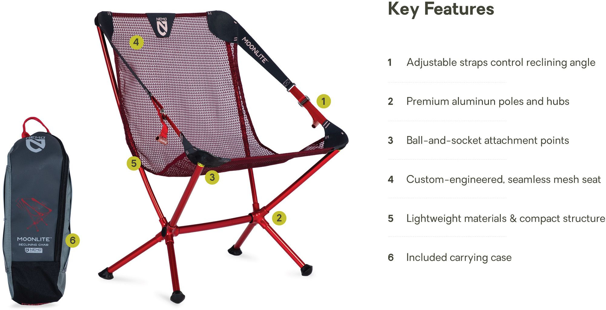 NEMO 2025 Moonlite Reclining Camp Chair product image