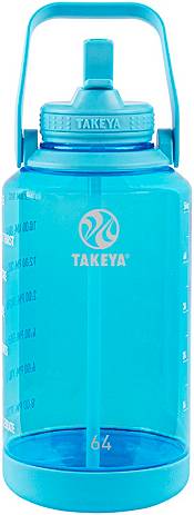 Takeya Motivational Tritan Straw Water Bottle 64 Oz Stormy Black - Office  Depot