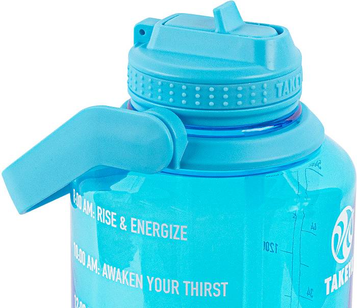 Takeya 64oz Tritan Motivational Water Bottle with Straw Lid - Blue