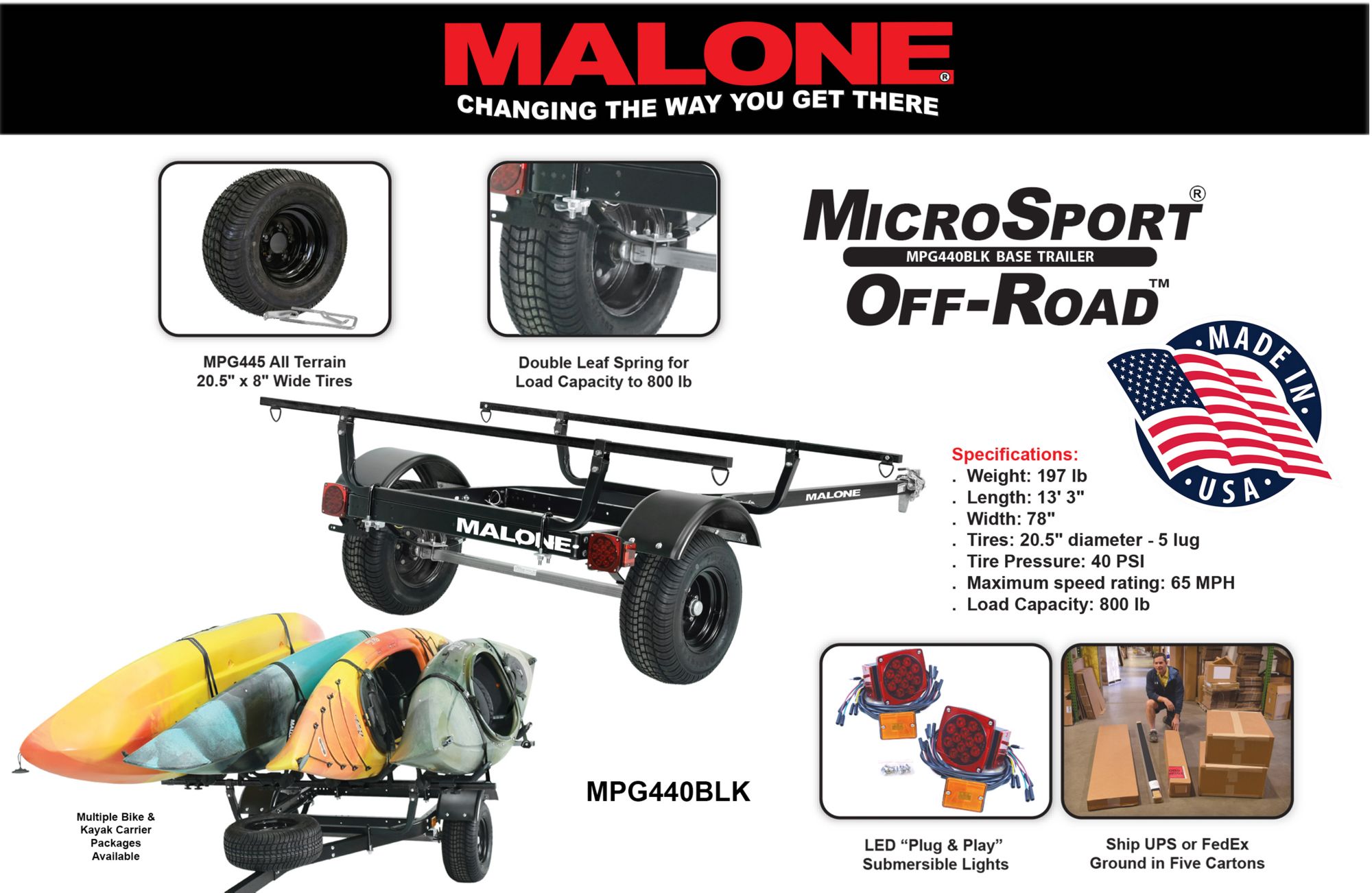 Malone MicroSport Off-Road Trailer product image