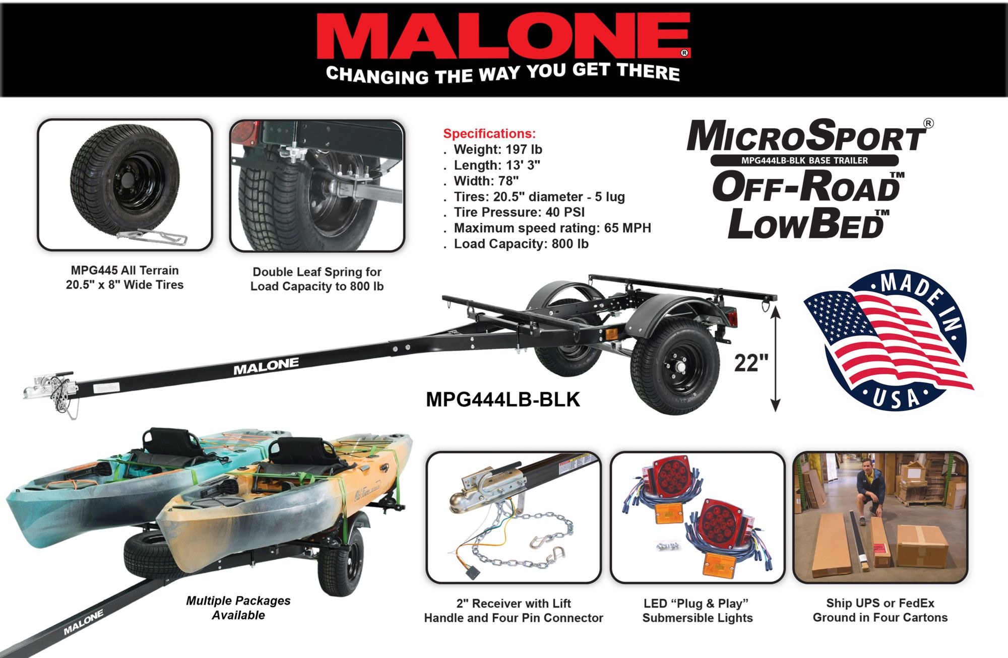 Malone MicroSport Off-Road LowBed Trailer product image
