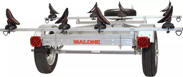 Malone MicroSport LowBed 2 Kayak Trailer Package (Spare Tire and 2 Sets  MegaWings)