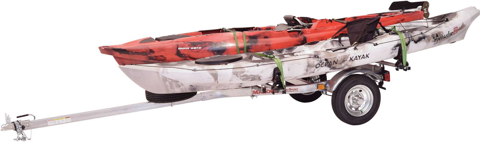 Malone Auto Racks MicroSport LowBed 2 Kayak Trailer Package (Spare Tire and 2 Sets MegaWings) product image