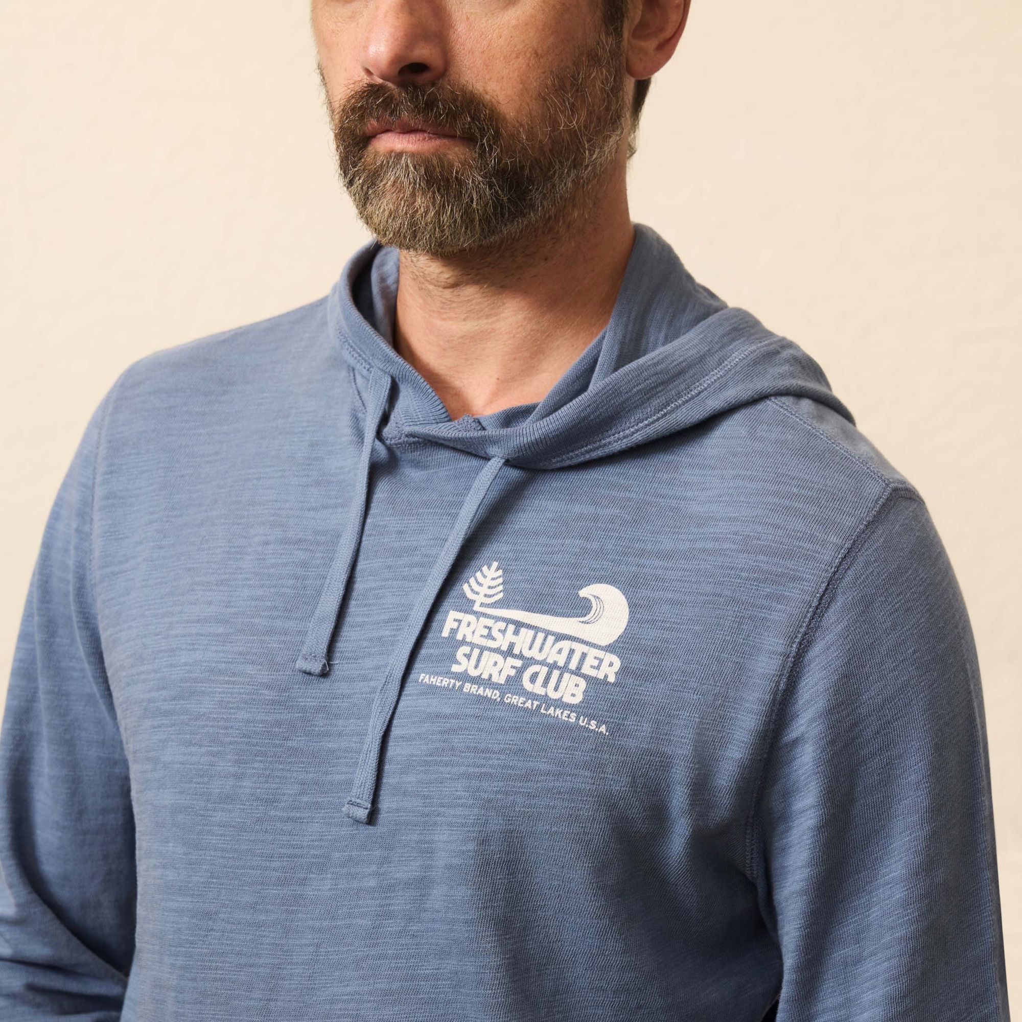 Faherty Men's Sunwashed Slub Graphic Hoodie product image