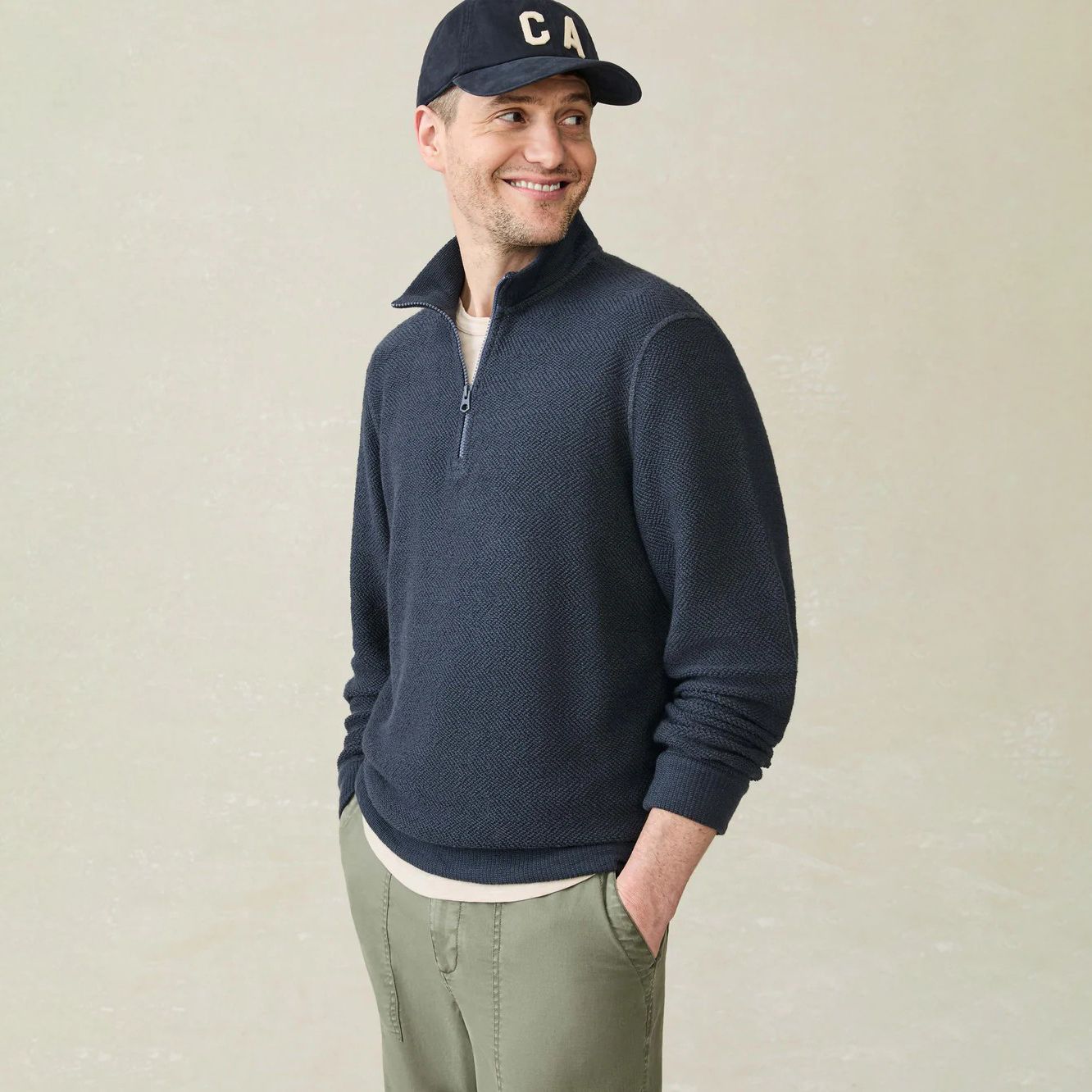 Faherty Men's Whitewater 1/2 Zip Hoodie product image