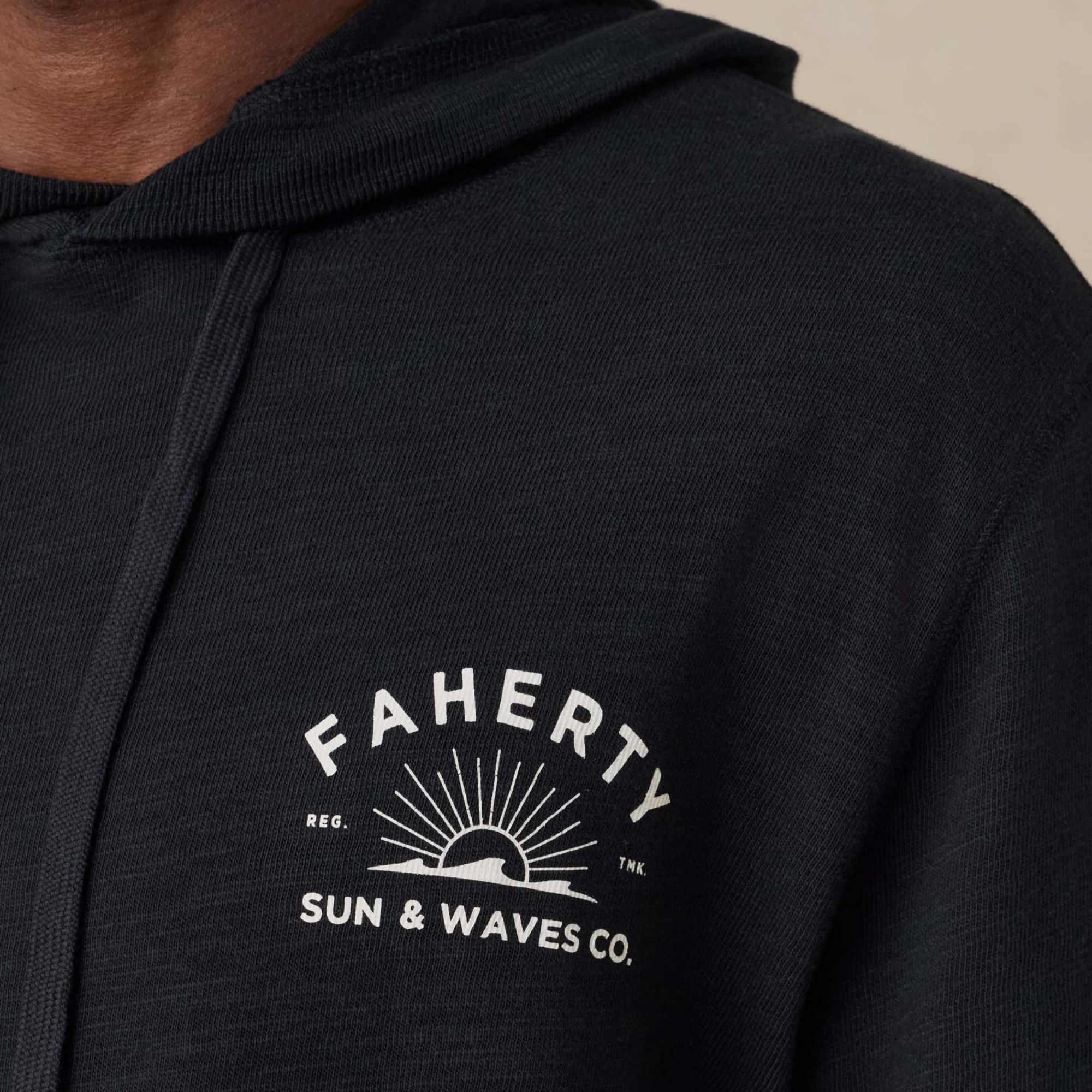 Faherty Men's Sunwashed Graphic Slub Hoodie product image