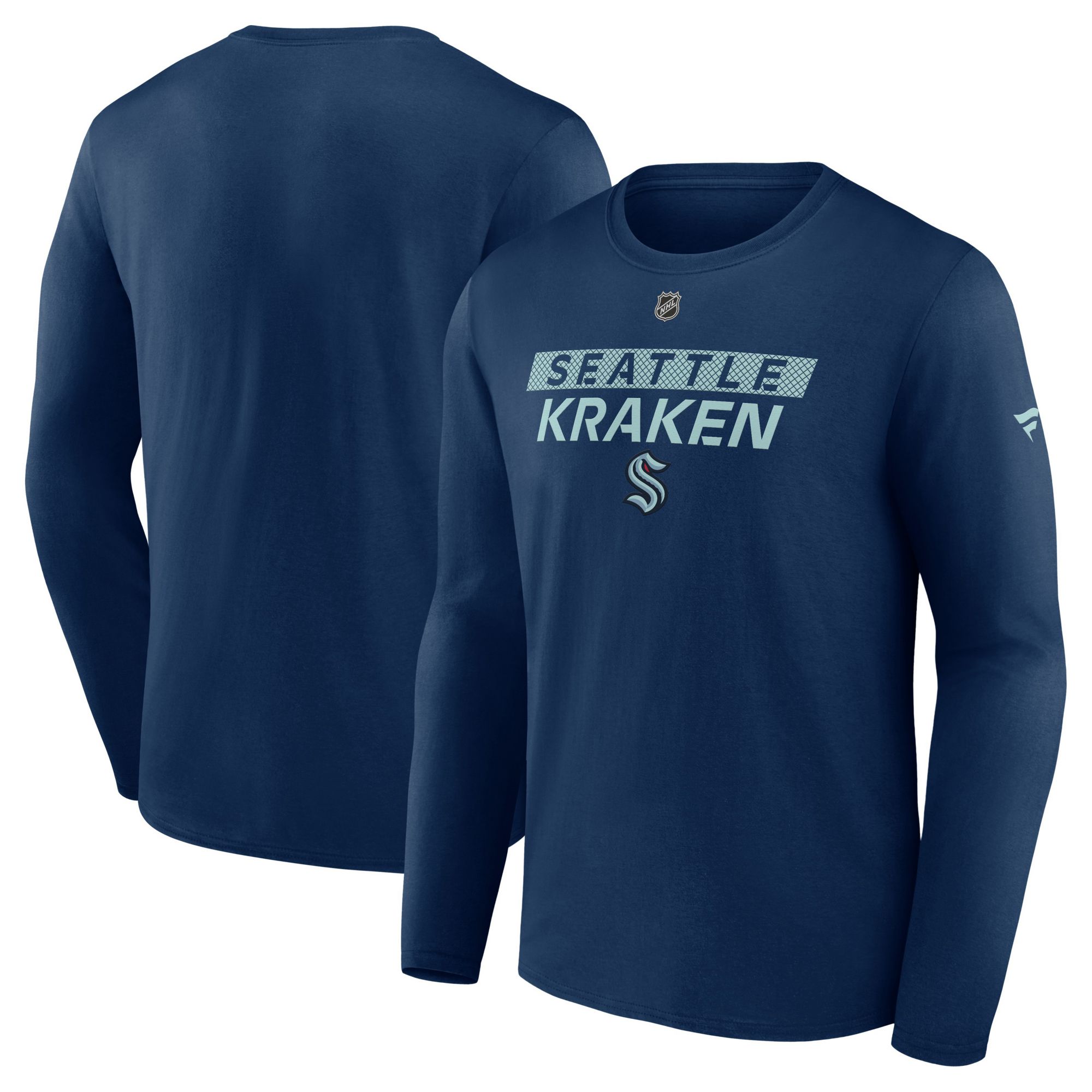 NHL Adult Seattle Kraken 2024-2025 Authentic Pro Rink Navy Long Sleeve Shirt product image