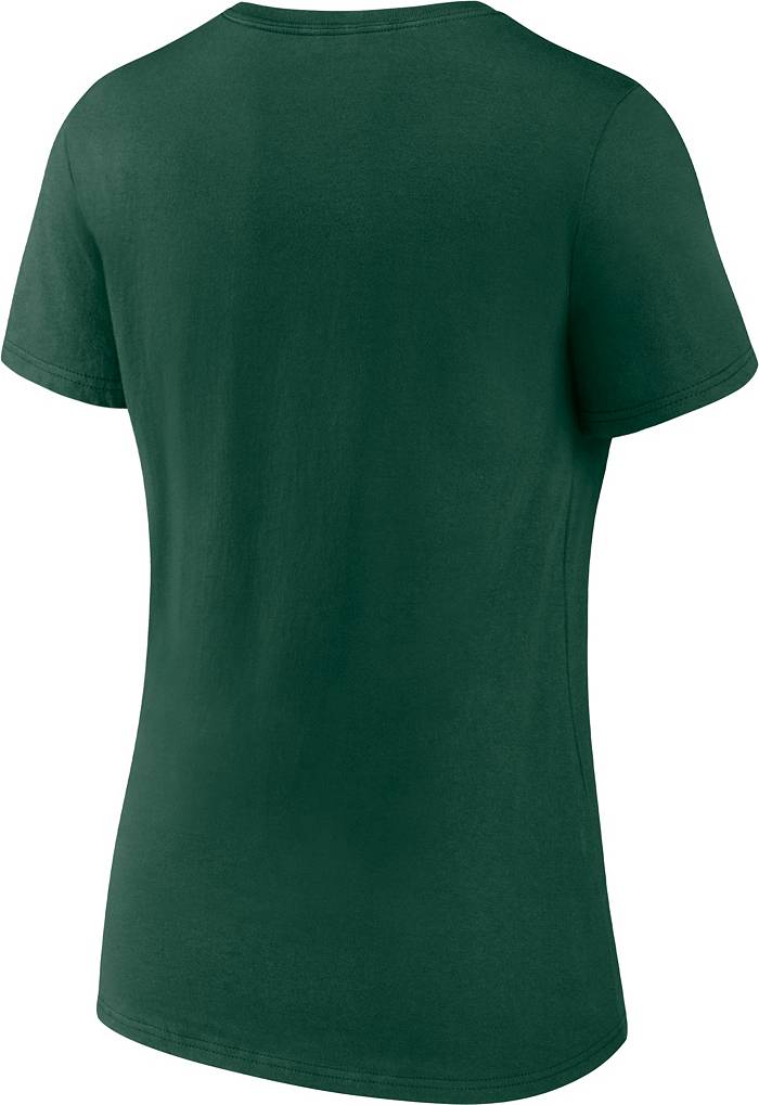 Men's Minnesota Wild Fanatics Branded Green Back Pass Lace-Up Long Sleeve T- Shirt