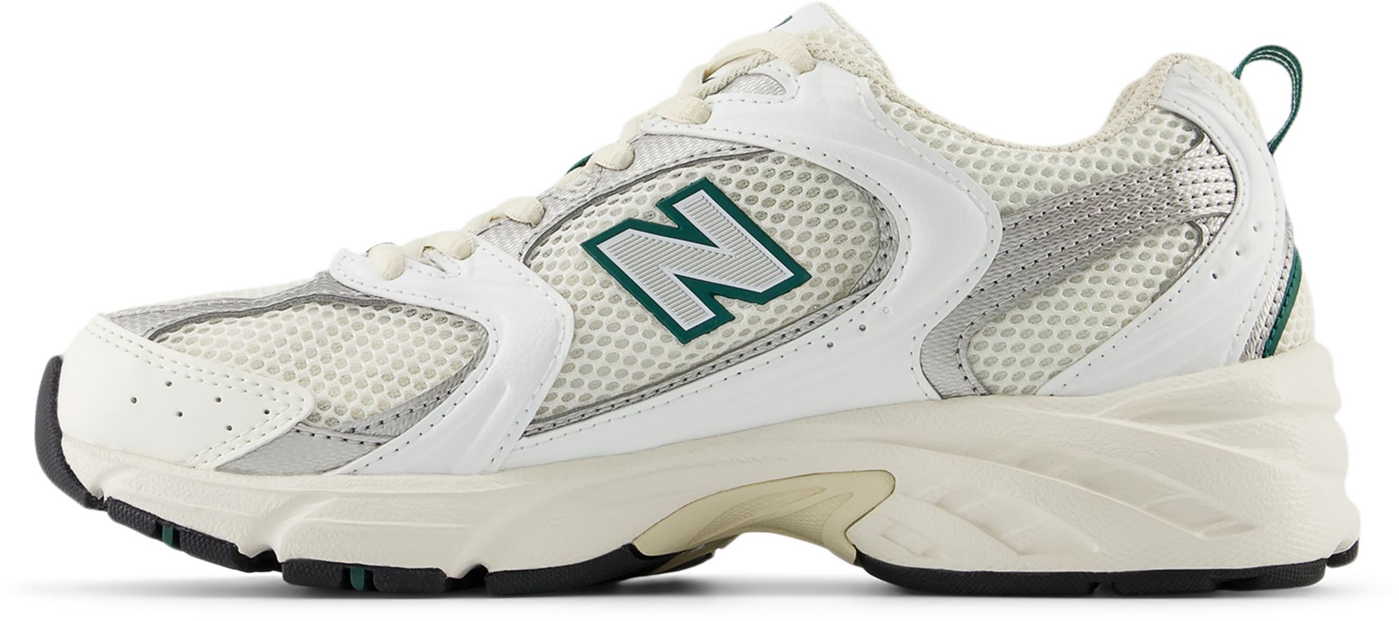 New Balance 530 Shoes - White/Green/Silver - Medium/D