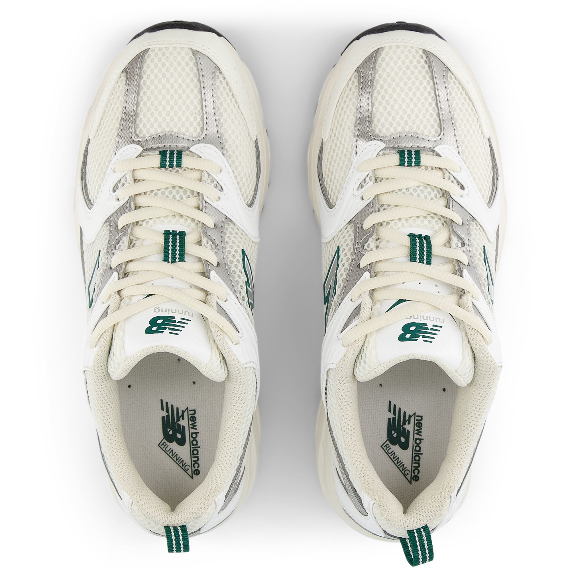 New Balance 530 Shoes - White/Green/Silver - Medium/D