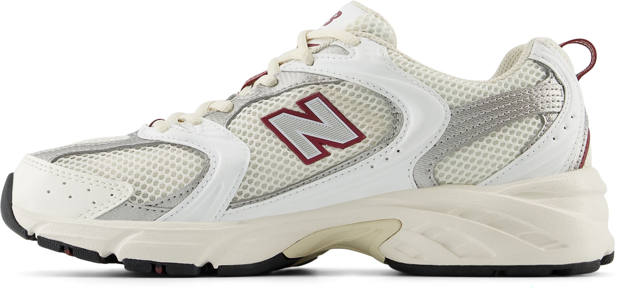 New Balance 530 Shoes - White/Burgundy Ash - Medium/D