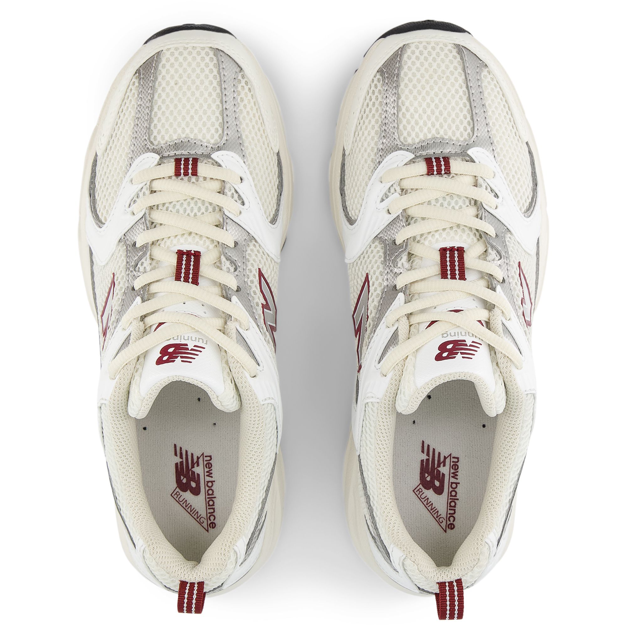 New Balance 530 Shoes - White/Burgundy Ash - Medium/D